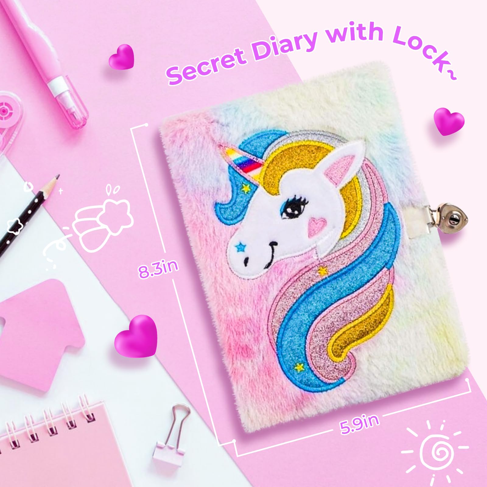 Magical Unicorn Gift Set for Girls Ages 4-10 - 12PCS Kids Unicorn Toys, Perfect Christmas & Birthday Present for Daughter, Niece, Granddaughter | Great for Playtime, Room Decor & Fantasy-Themed Parties