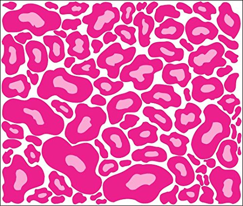 Pink Leopard Print Wall Stickers - Self-Adhesive Removable Decals for Bedroom, Nursery, Kids Room Decor