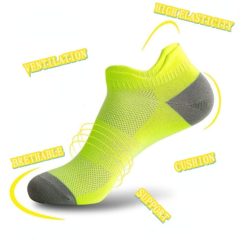 6 Pairs Women's Athletic Running Socks - Breathable Cushioned No Show Ankle Socks for Workout, Sports & Gym - Perfect for Running, Yoga & Daily Wear