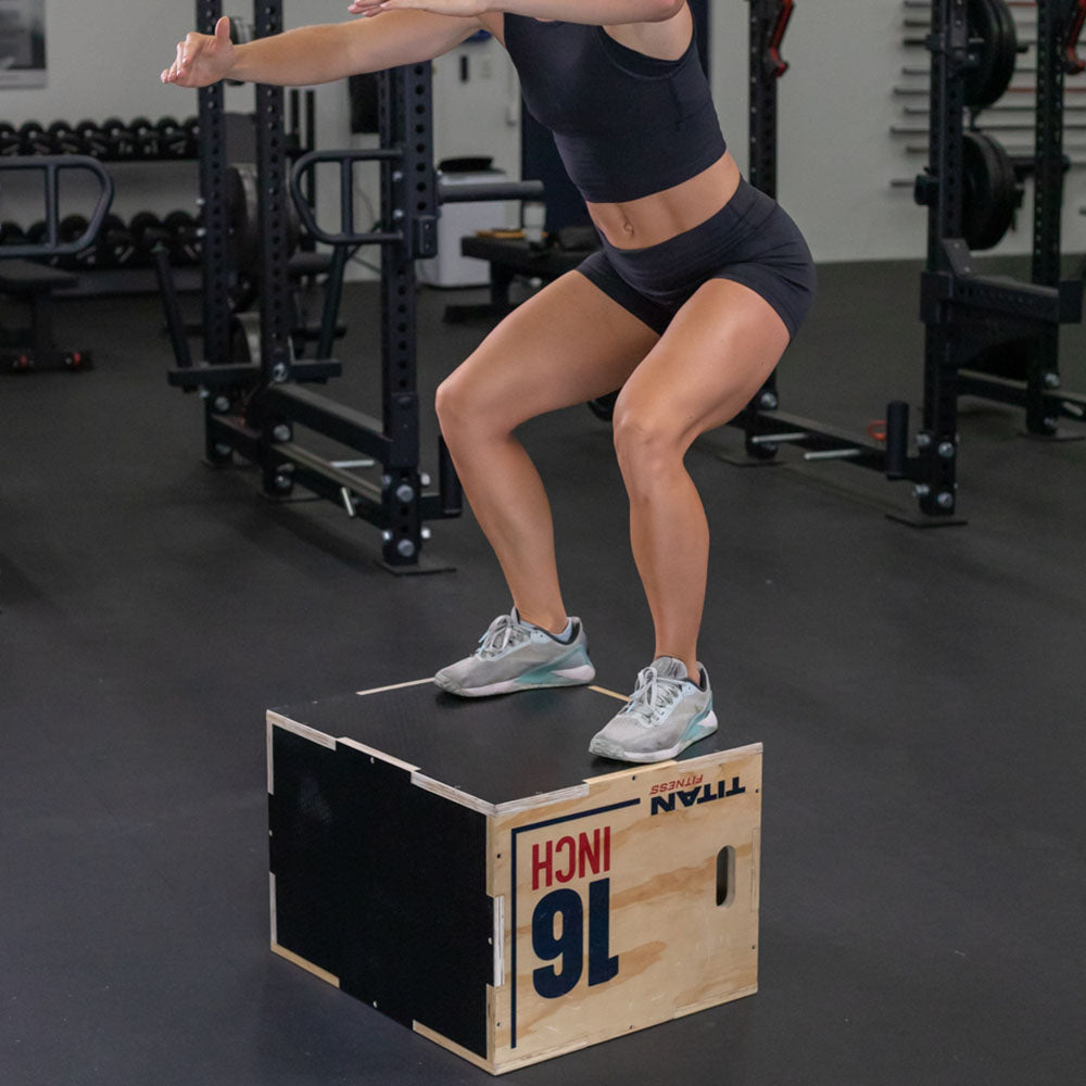 3-in-1 Wooden Plyo Box for CrossFit & Home Gym - Medium Size with Scratch & Dent Discount - Perfect for Workouts, Jump Training & Functional Fitness Exercises