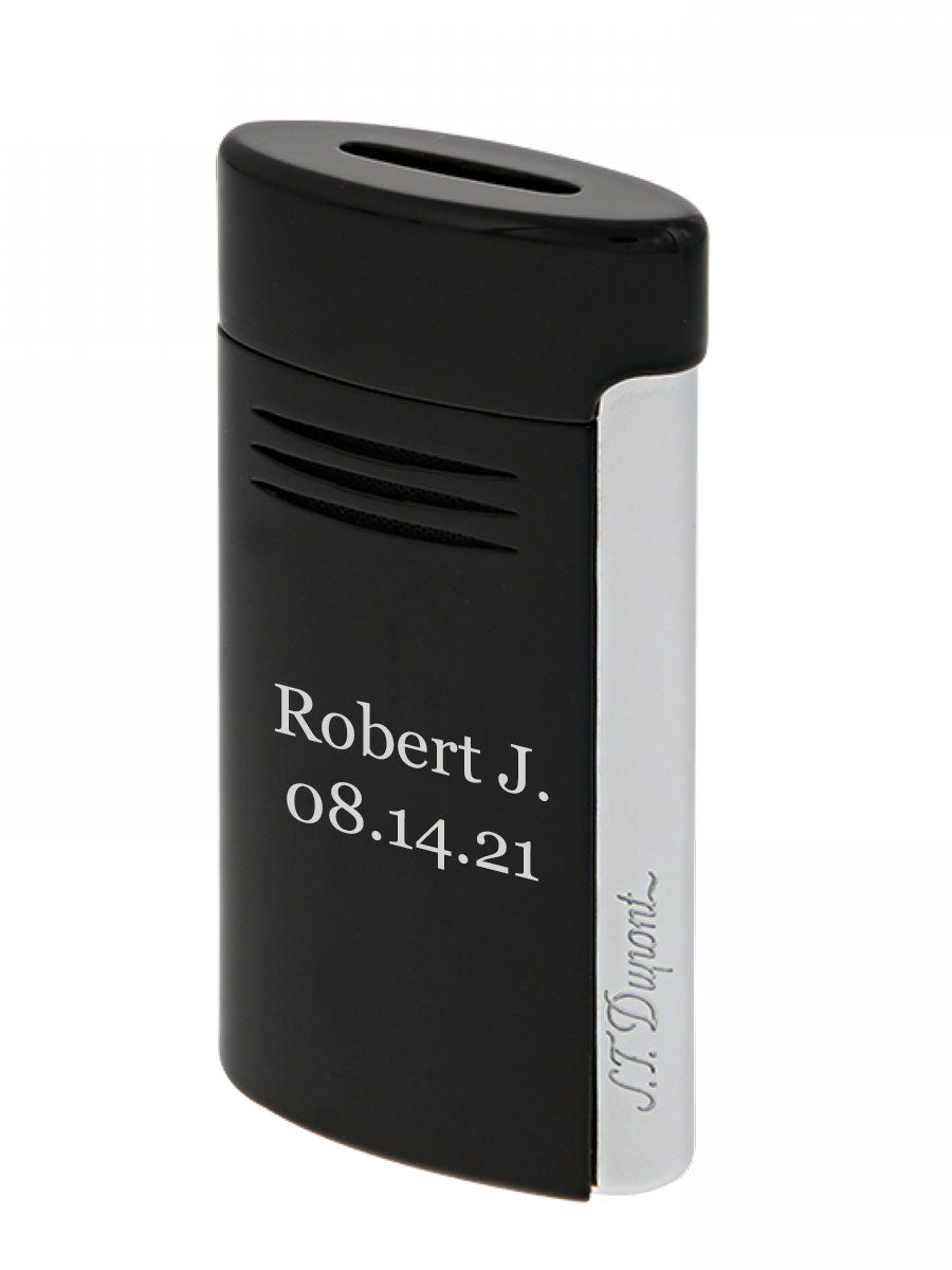 Premium S.T. Dupont Megajet Cigar Lighter - Jet Black Windproof Butane Torch for Cigars & Outdoor Use - Perfect for Smoking Enthusiasts & Gifts