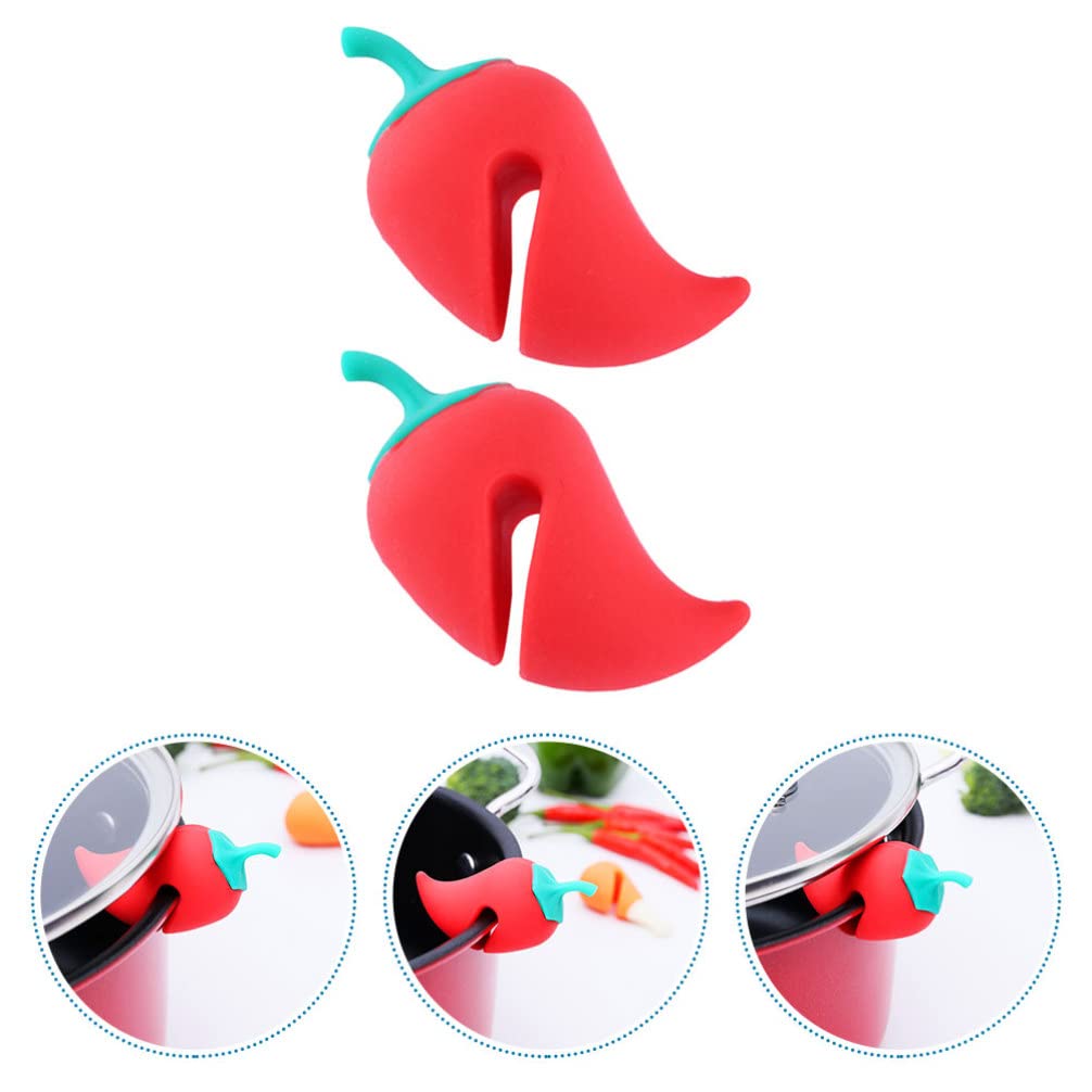 2-Pack Pot Lid Holder - Boil Over Stopper & Steam Releaser - Durable Kitchen Accessories for Cooking, Baking & Canning - Perfect Lid Stand for Pots, Pans & Pressure Cookers