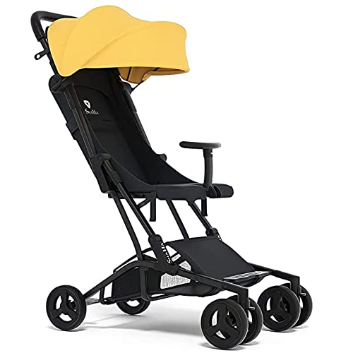 ShaHa Lightweight Baby Stroller - Compact Foldable Travel Stroller for Toddlers with Swivel Wheels, 1-Step Brake & Sun Canopy | Airplane Approved, Reclining Seat for Shopping, Park Outings & Family Vacations