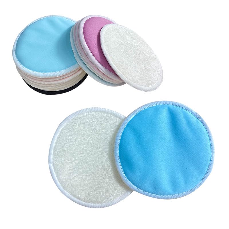 Alimos Organic Bamboo Nursing Pads - 14 Pack Reusable Washable Breastfeeding Pads | Ultra-Absorbent 4-Layer Protection | Leak Proof Nursing Essentials for Comfort & Discretion | Perfect for Daily Use, Travel & Work