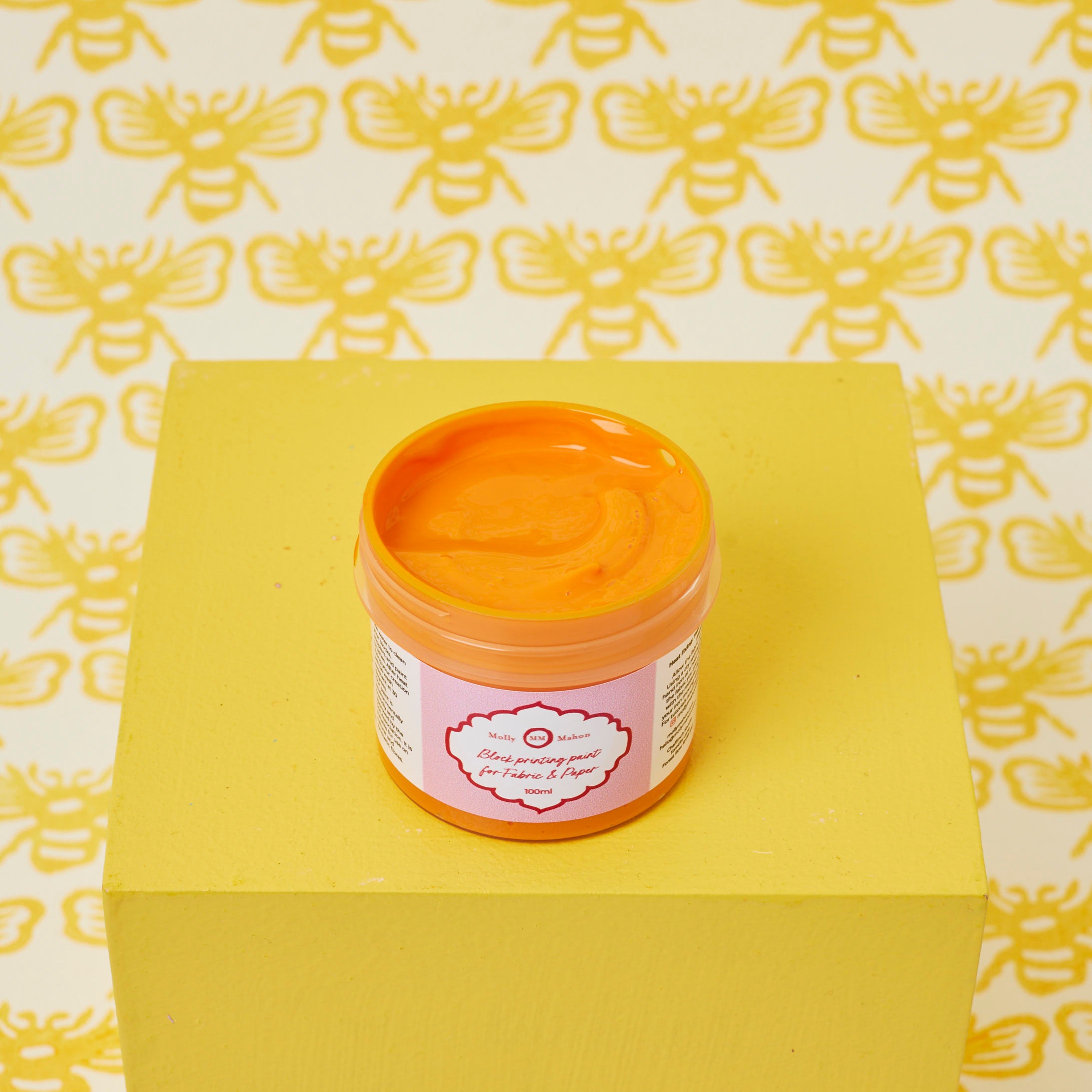 Natural Turmeric Block Printing Paint for Fabric - Eco-Friendly DIY Craft & Textile Dyeing | Perfect for Batik, Screen Printing & Home Decor Projects