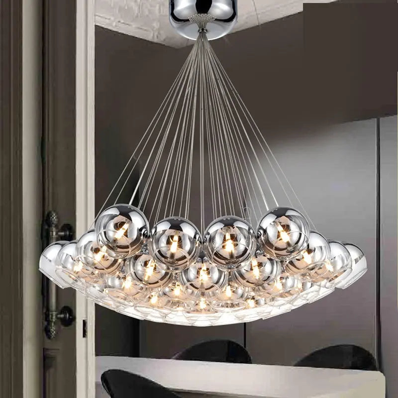 Quinn Bubble Chandelier Light - Modern Crystal Ceiling Fixture for Dining Room, Living Room & Bedroom | Elegant Lighting for Home Decor