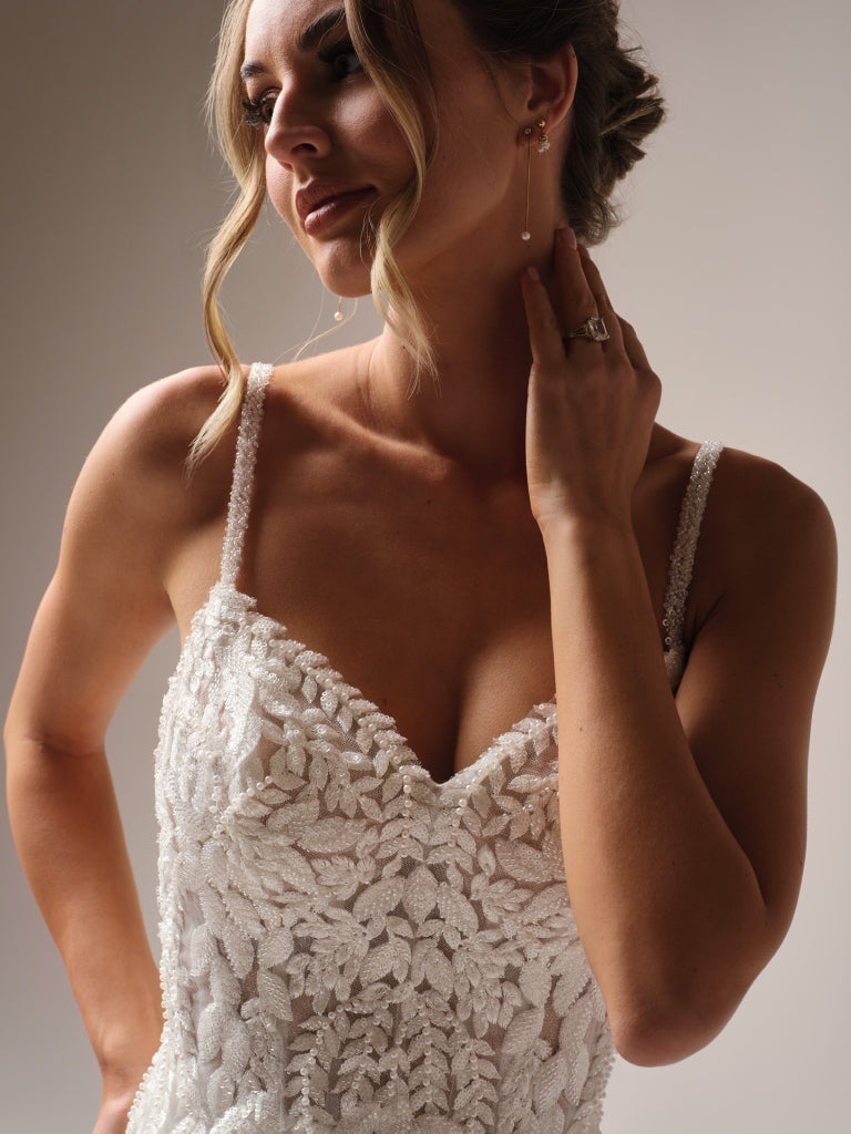 Rebecca Ingram Carmen Wedding Dress – Elegant A-Line Gown for Brides, Church & Outdoor Ceremonies