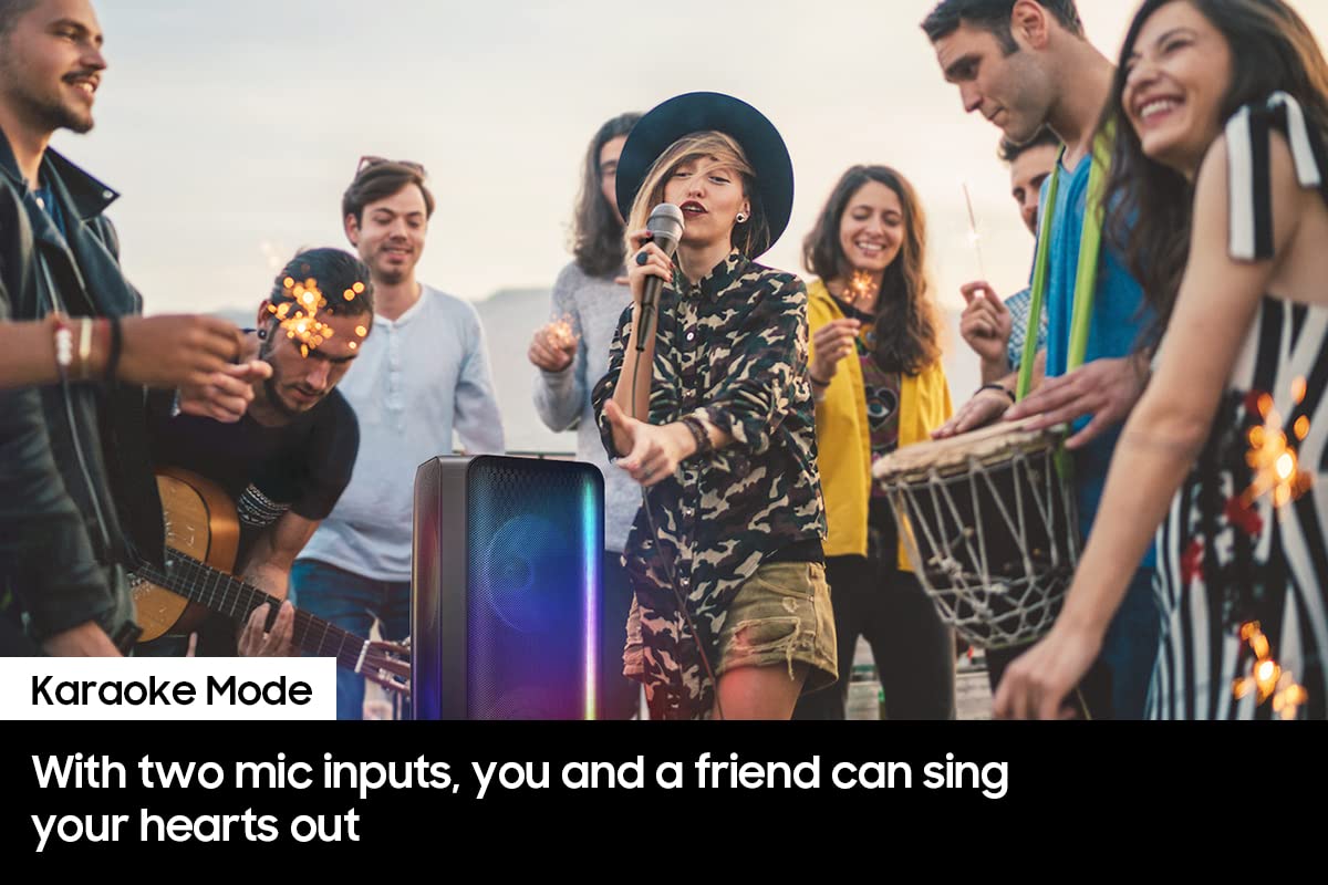 SAMSUNG MX-ST5CB High Power Wireless Bluetooth Sound Tower Speaker - 400W RMS, Deep Bass, Party, Outdoor, Home Theater (2022 Model) - Perfect for Backyard Parties, DJ Events & Home Audio Systems