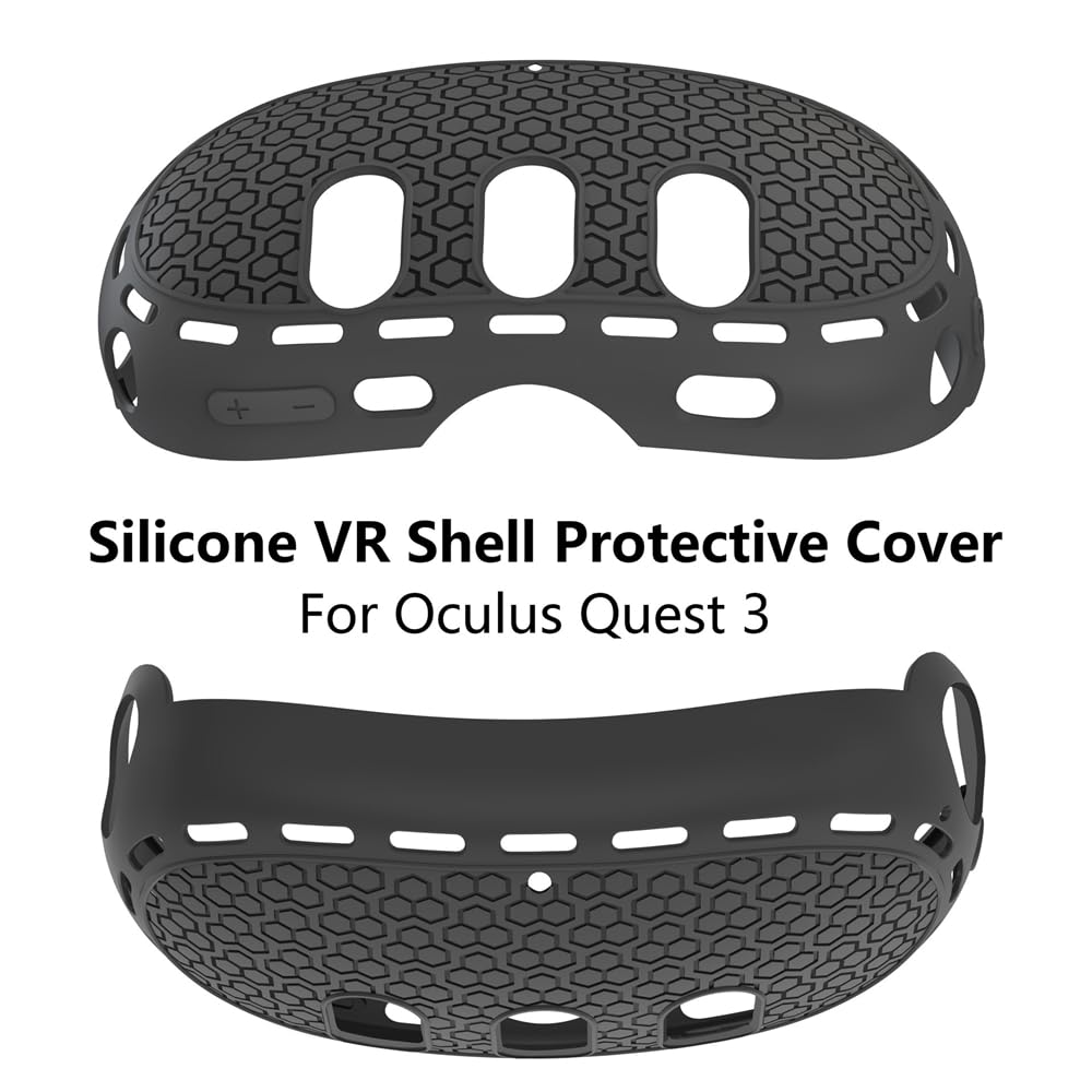 BeisDirect Silicone Protective Cover for Meta Quest 3 VR Headset - Shockproof, Dustproof & Thickened Case Accessories (Pink) - Perfect for Gaming, Travel & VR Enthusiasts