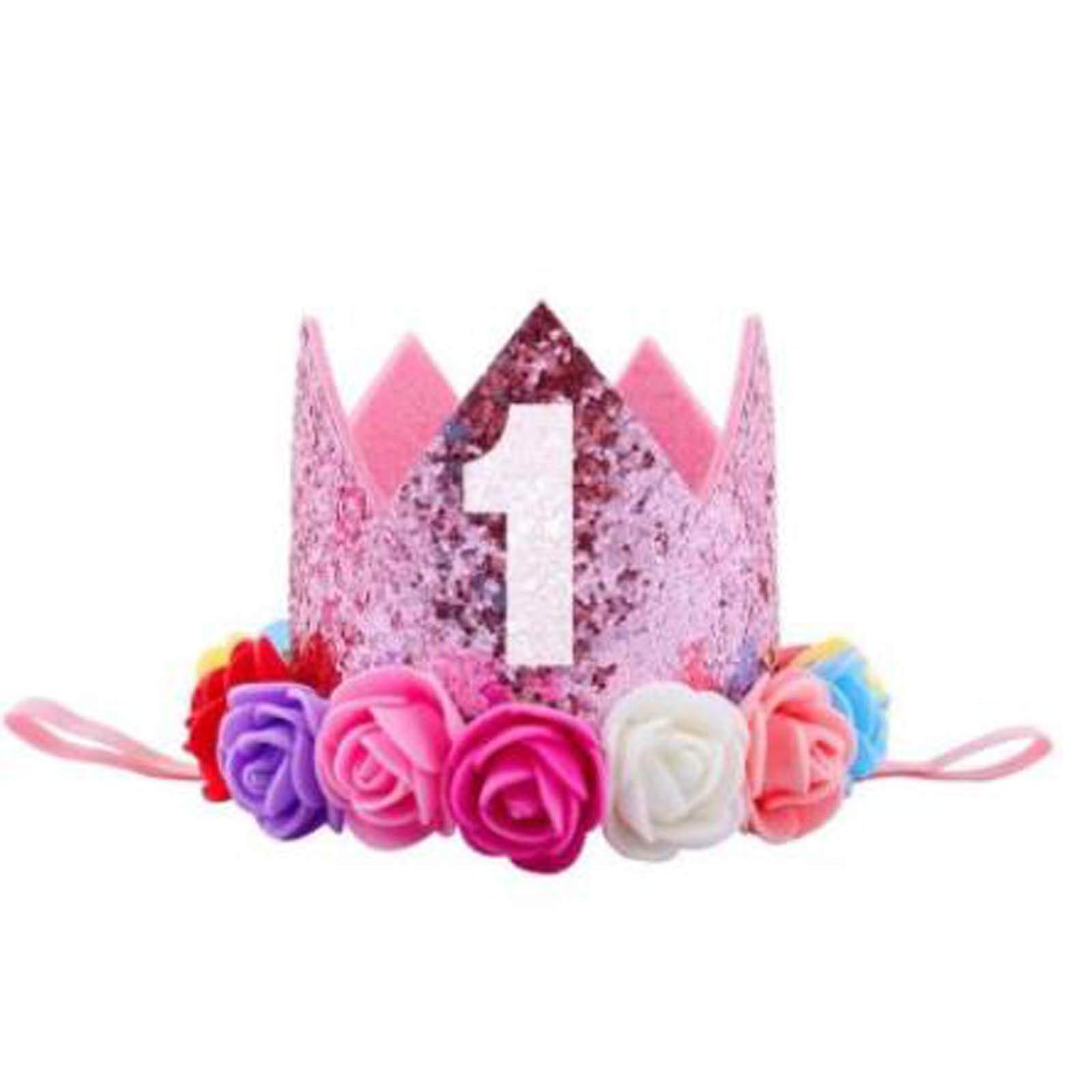 Rose Gold Sequined Baby Headbands with Elastic - Cute Hair Bows for Girls, Toddlers & Infants | Perfect for Birthday Parties, Photo Shoots & Special Occasions