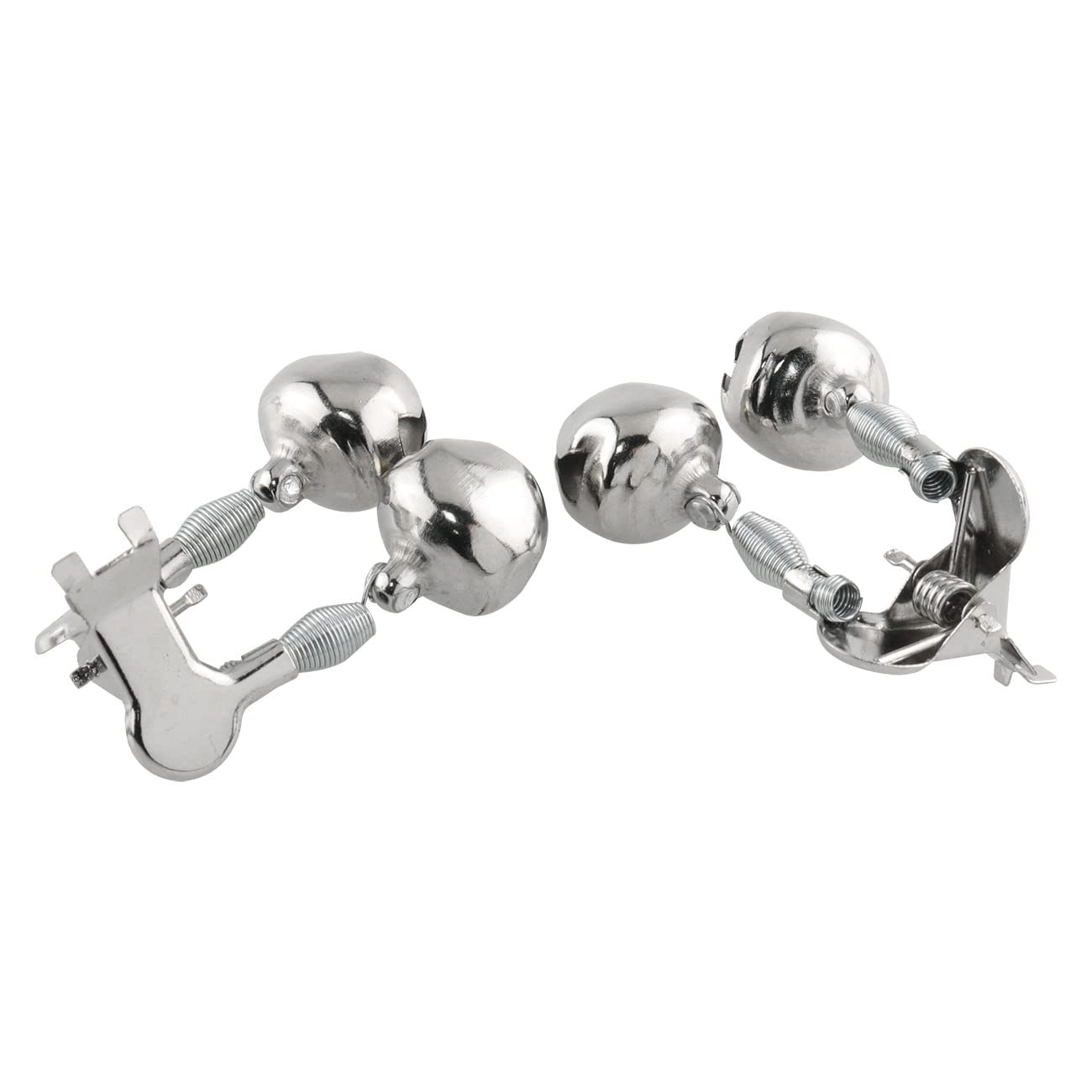 10pcs Metal Fishing Rod Alarm Bells - Double Bells Bite Indicators for Freshwater & Saltwater Fishing - Durable Silver Fishing Accessories for Night Fishing & Ice Fishing