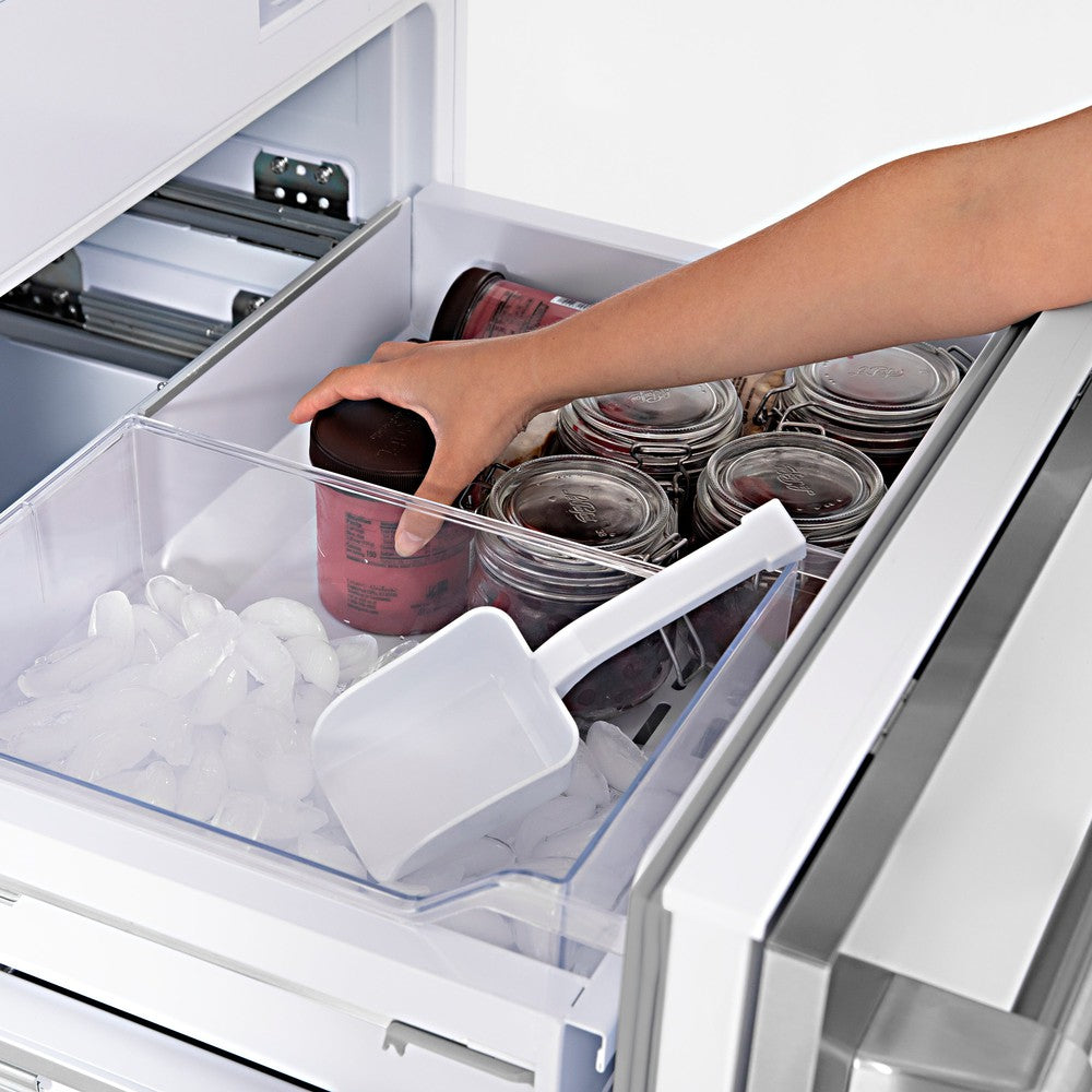 ZLINE 60 Inch 32.2 Cu Ft French Door Built-In Bottom Freezer Refrigerator with Water Dispenser & Ice Maker - Stainless Steel (RBIV 304 60) - Perfect for Modern Kitchens & Open-Concept Homes