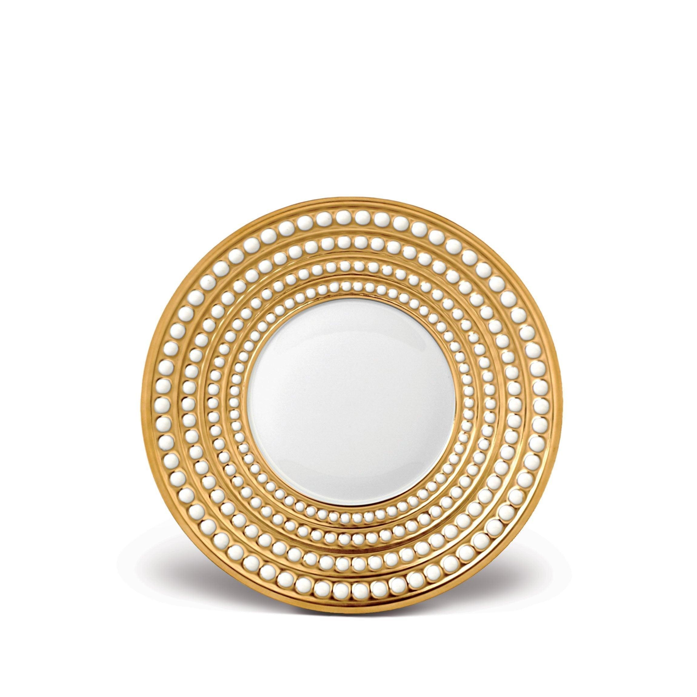 Perlee 24K Gold-Plated Saucer - Elegant Dinnerware for Fine Dining, Tea Parties & Special Occasions
