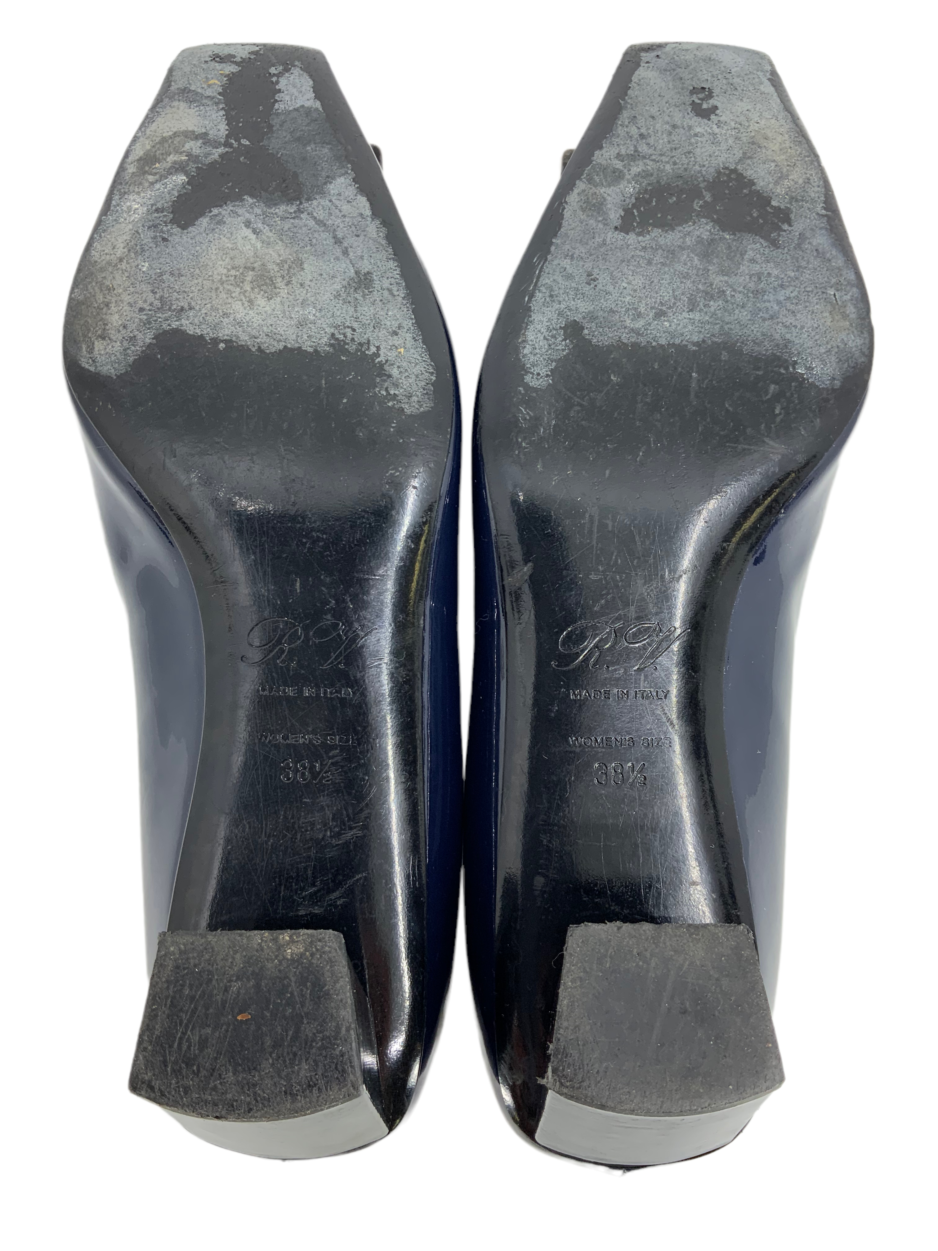 Roger Vivier Belle Vivier Metal Buckle Pumps Women's Size 8.5 | Luxury High Heel Shoes for Wedding, Party & Evening Events