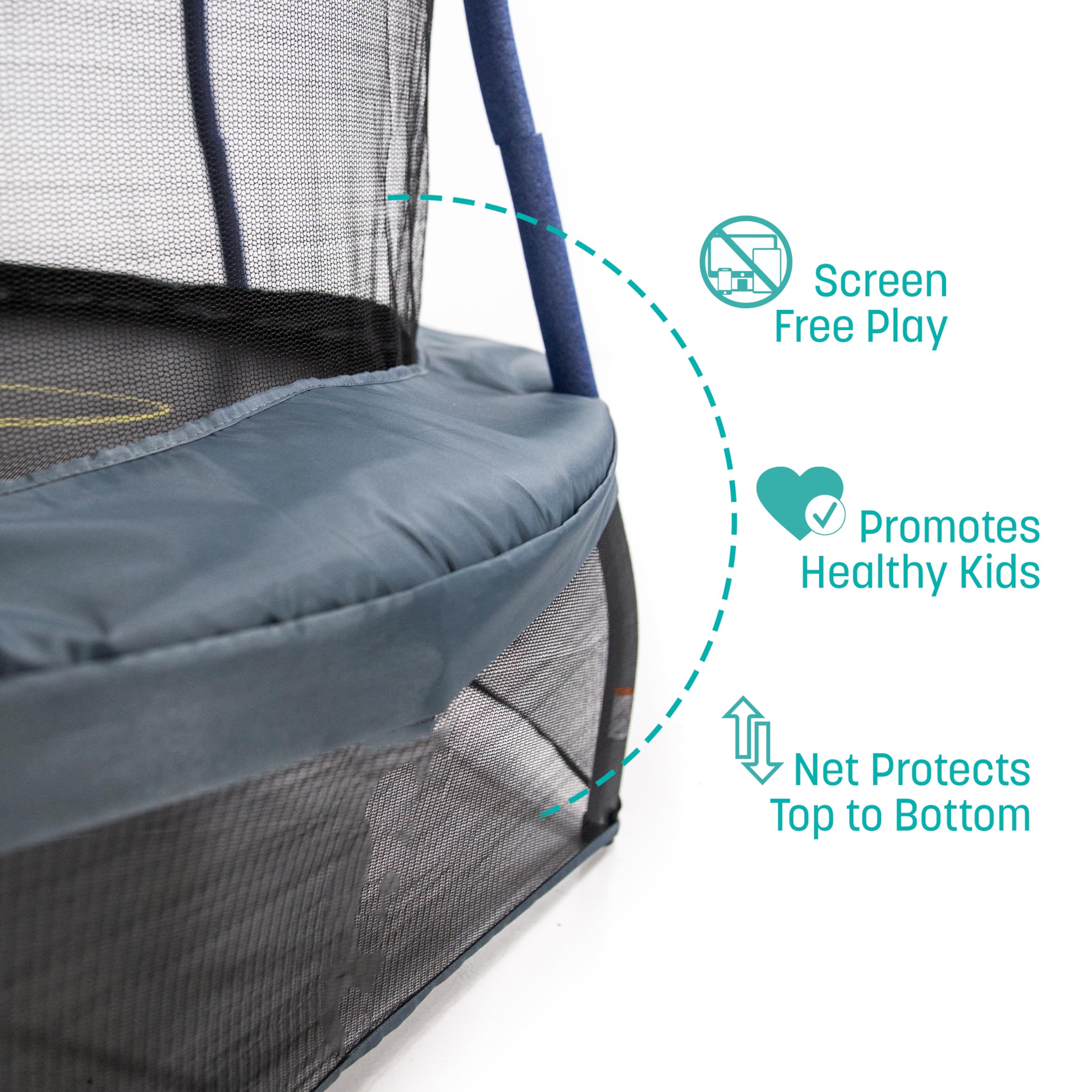 Skywalker Trampolines Mini Trampoline with Safety Enclosure Net - Perfect for Kids Indoor & Outdoor Backyard Play, Exercise & Fitness