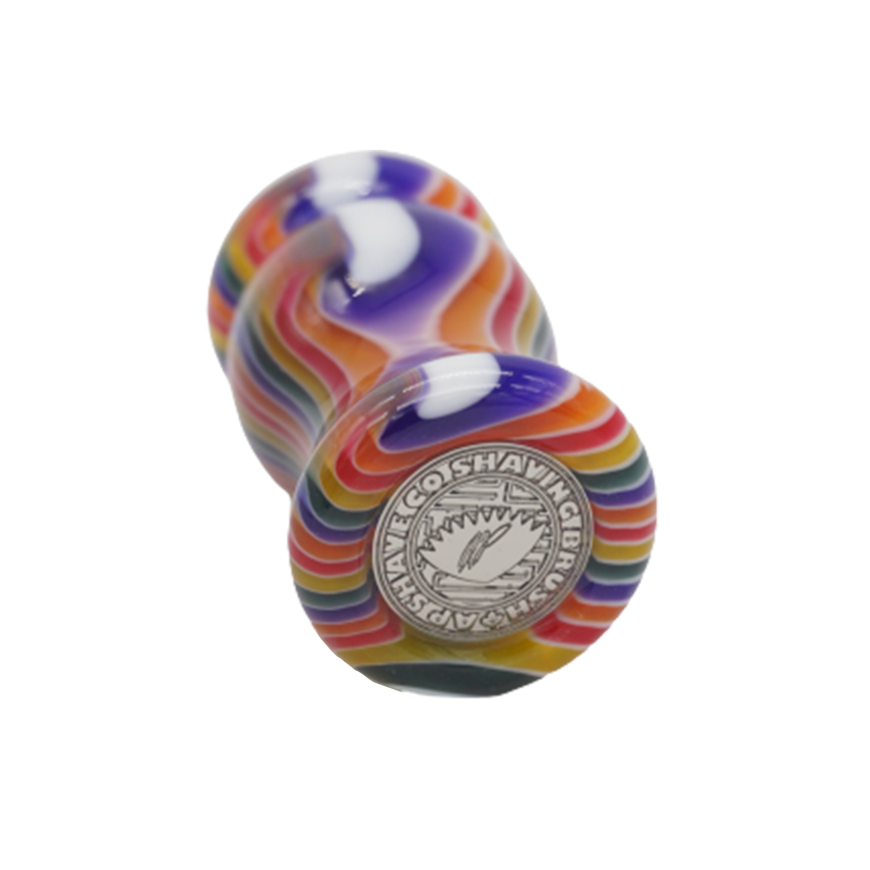 Handcrafted Candy Stripe Shaving Brush Handle - Fits 24mm & 26mm Knots - Perfect for Wet Shaving & Grooming Gifts