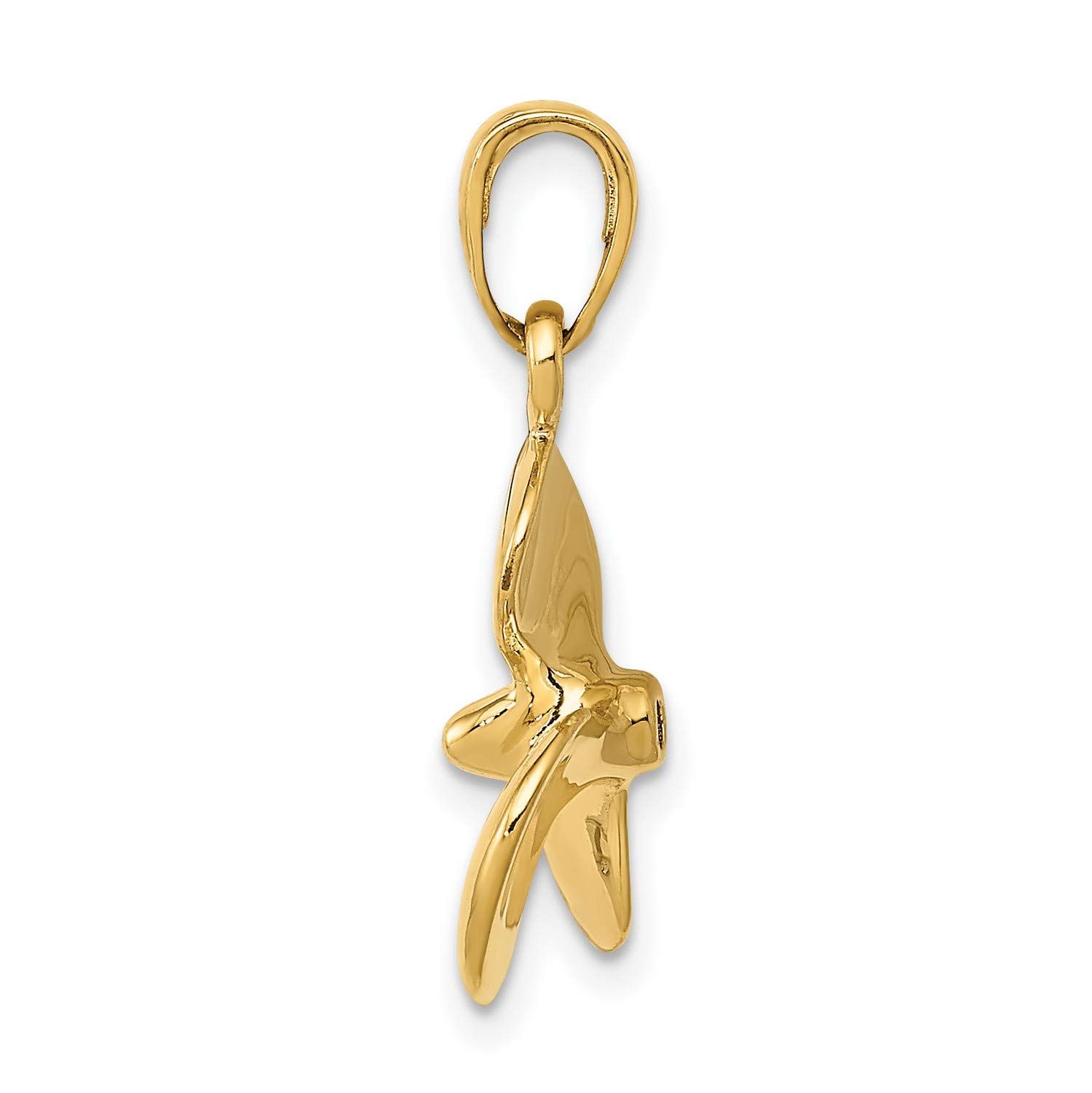 14K Yellow Gold 3D Boat Propeller Pendant Necklace - 22mm x 16mm Polished Nautical Jewelry for Men & Women - Perfect for Sailing Enthusiasts, Marine Lovers & Unique Gift Occasions