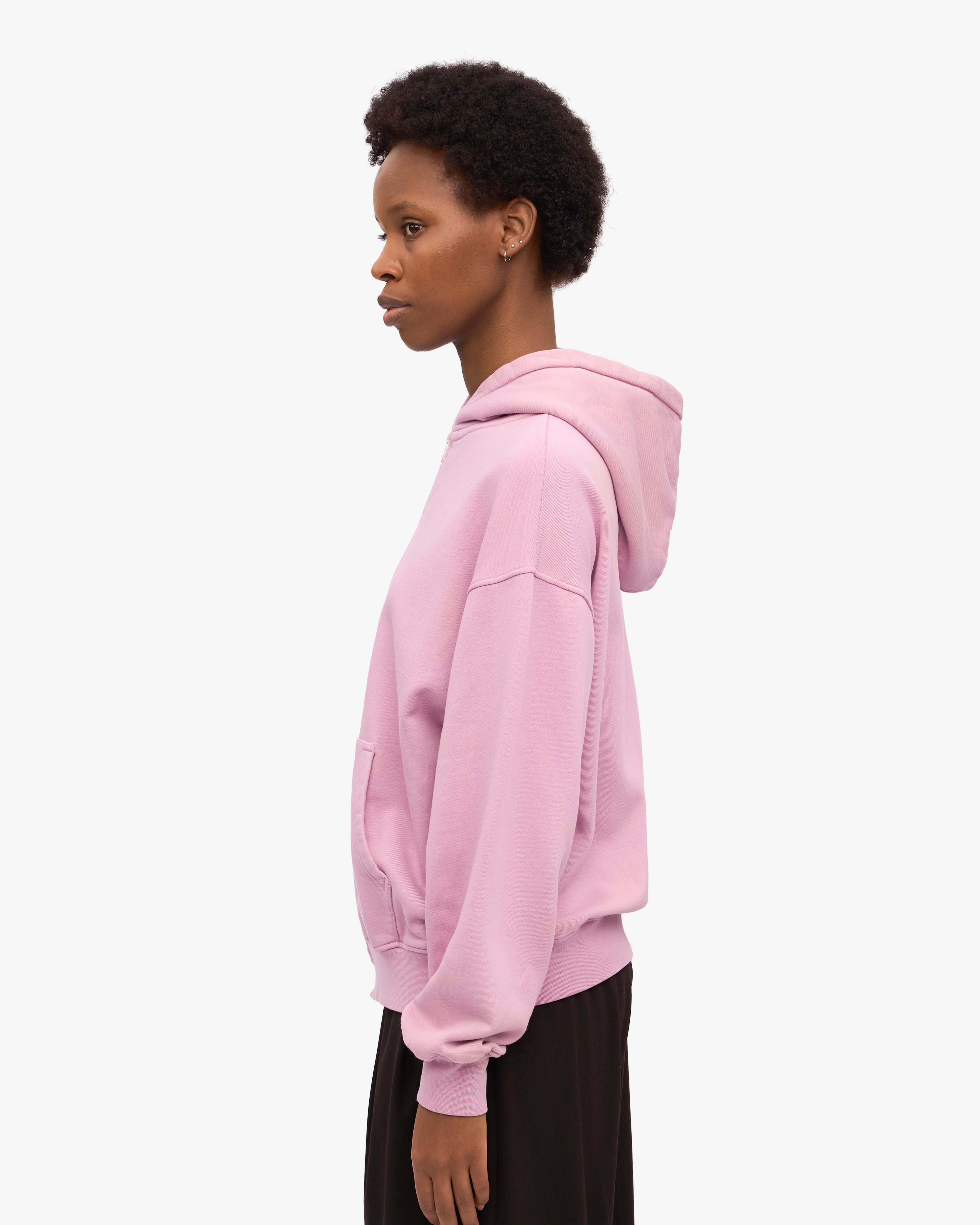 Organic Oversized Zip Hoodie for Women - Soft Cherry Blossom Print Pullover Sweatshirt - Cozy Loungewear for Casual Outings & Spring Fashion