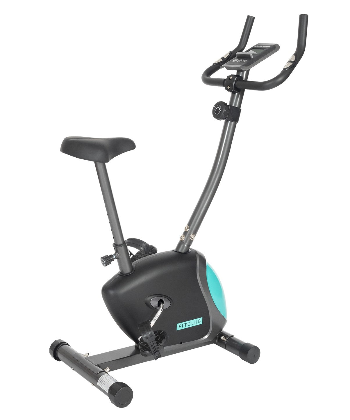 FitClub Exercise Bike for Home Workouts - Indoor Cycling Bike with LCD Monitor & Adjustable Resistance - Perfect for Cardio, Weight Loss & Fitness Training at Home