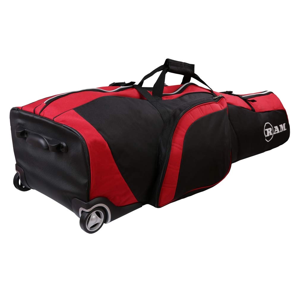 Ram FX Golf Travel Cover Deluxe Padded Wheeled Flight Bag - Durable Protection for Air Travel and Club Storage