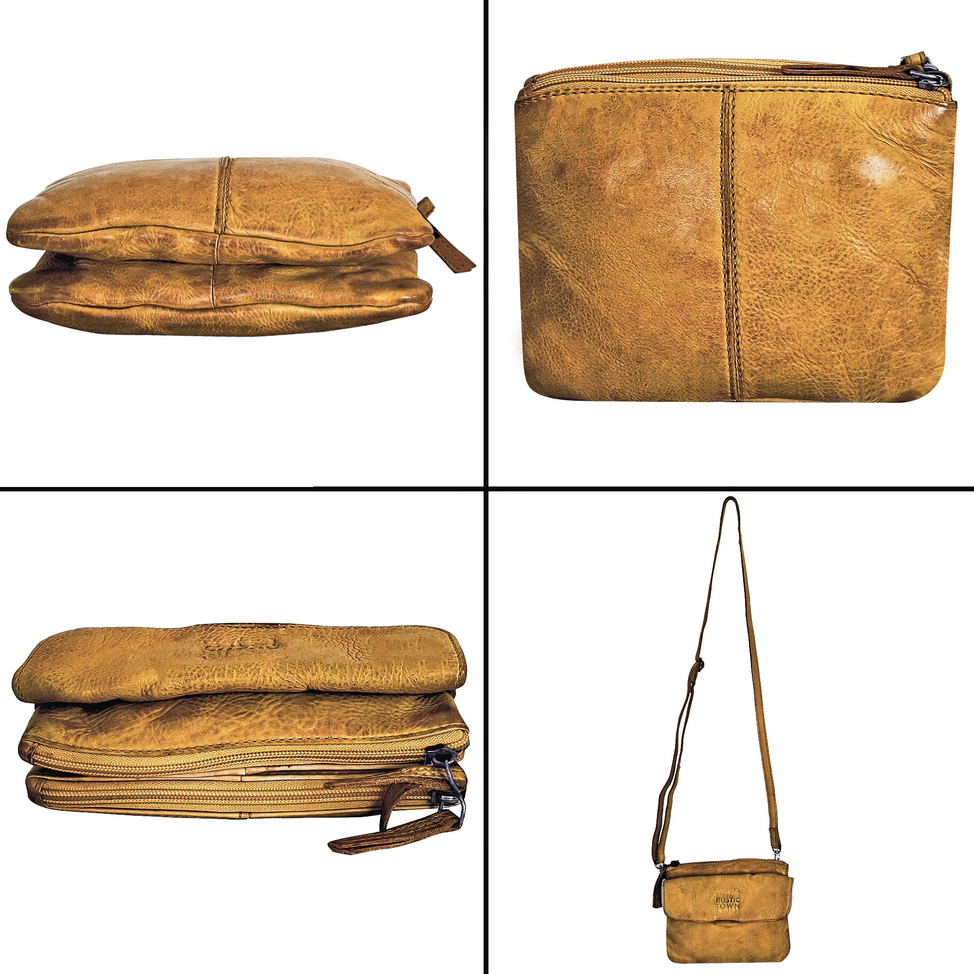 Stylish Yellow Leather Sling Bag Wristlet Clutch for Women - Perfect for Parties, Travel & Everyday Use
