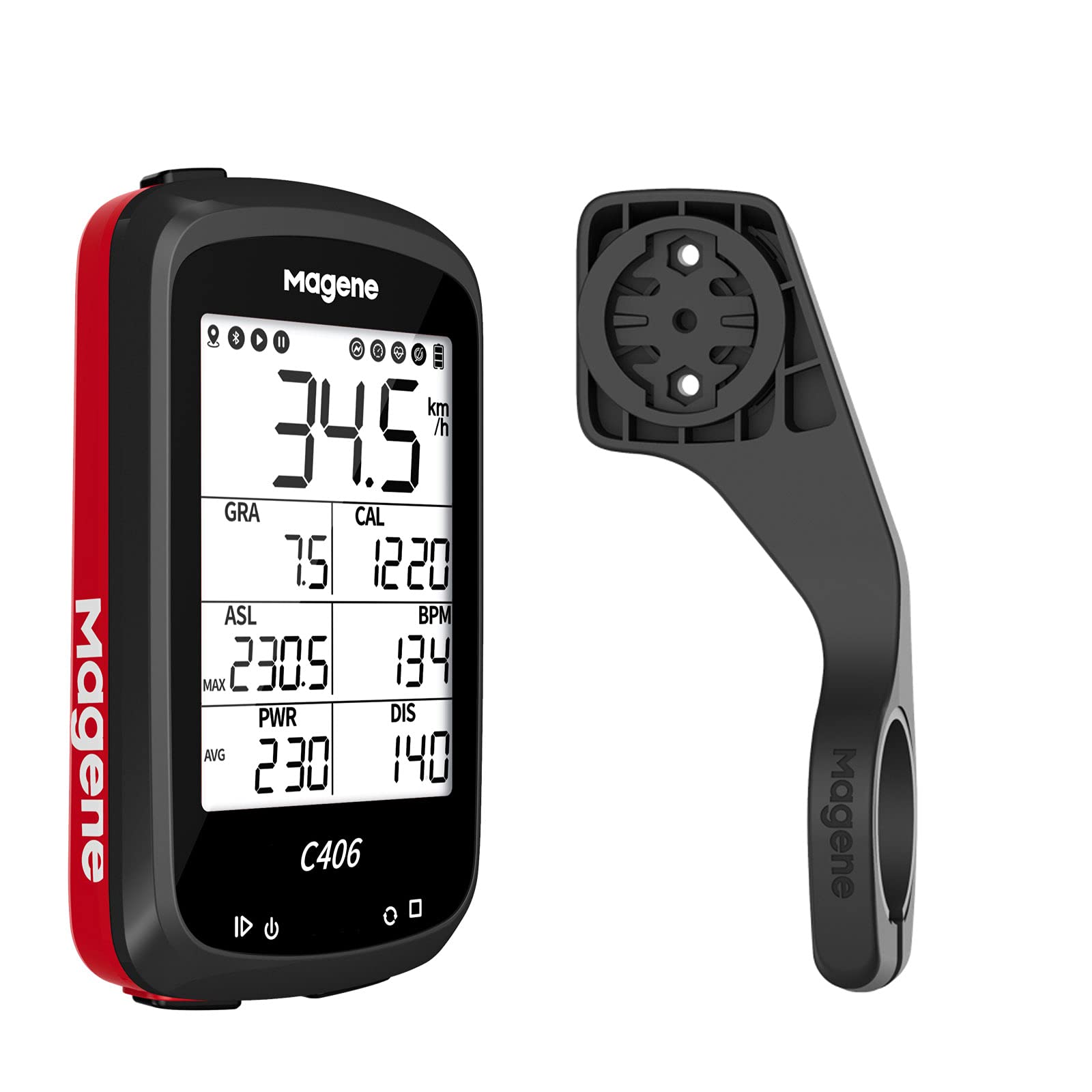 Magene C406 GPS Bike Computer - Waterproof Wireless Cycling Computer with 2.5