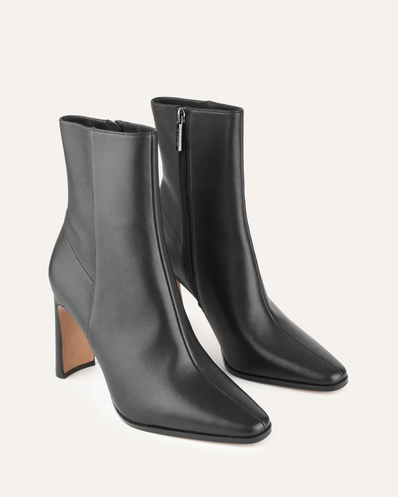 JEMIMA Women's High Ankle Boots - Genuine Black Leather Booties for Fall & Winter | Comfortable Fashion Boots for Casual Outfits, Office Wear & Night Out
