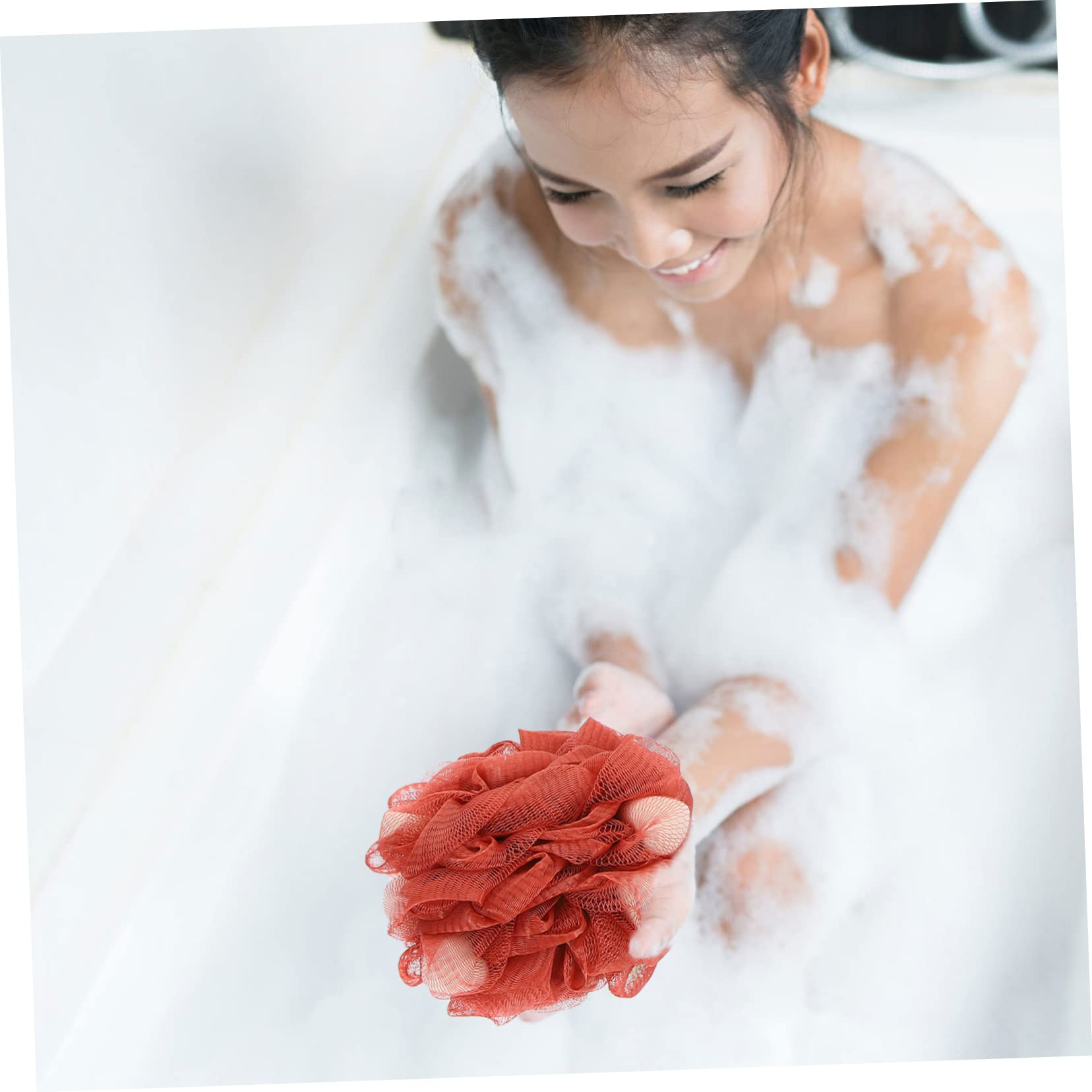 4-Pack Bath Sponges for Shower & Body Scrub - Soft Loofah Mesh Scrubbers for Exfoliating & Cleansing - Portable Bathroom Cleaning Accessories for Skin Care & Dish Washing - Perfect for Spa, Home & Travel Use