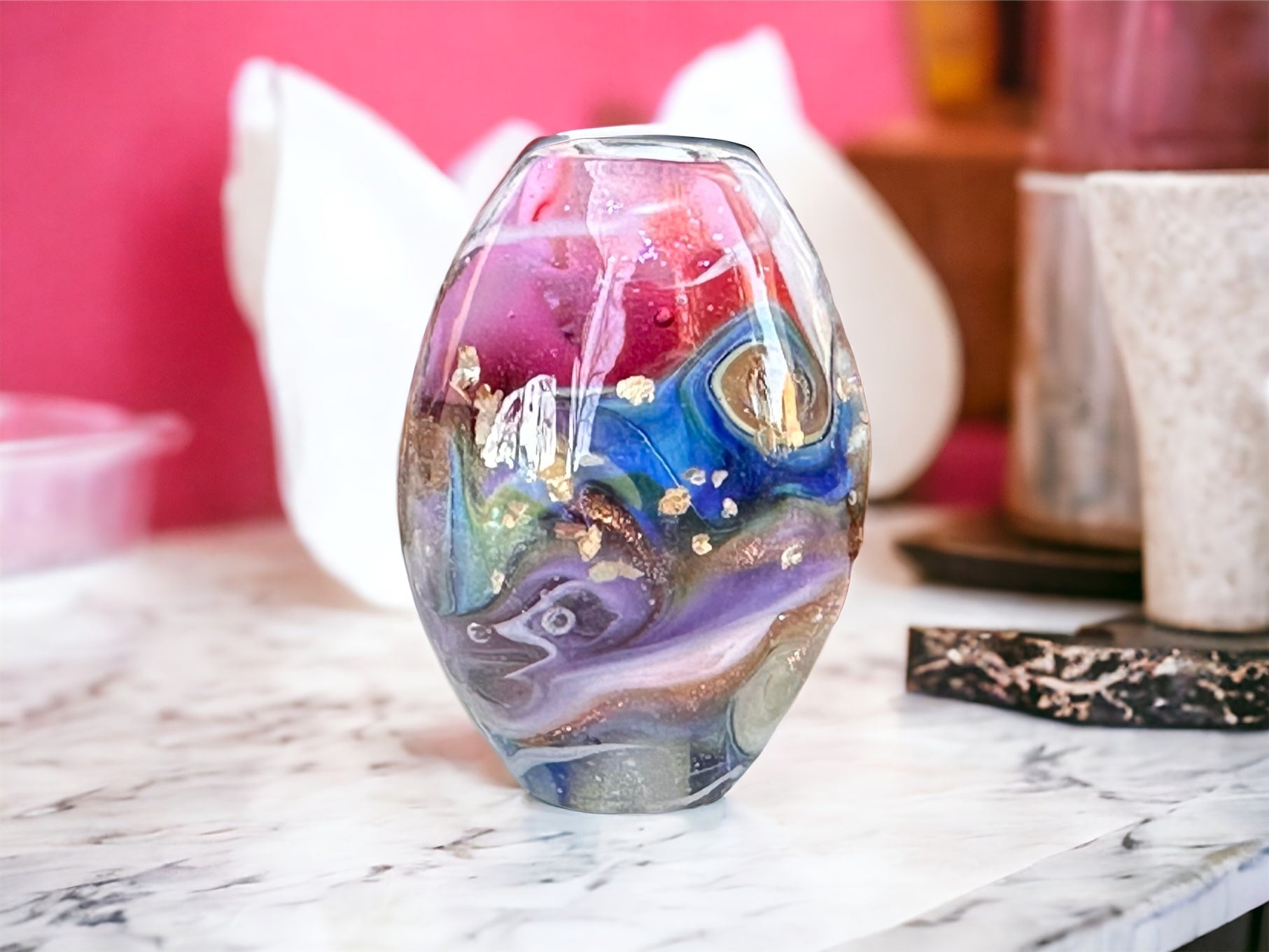 Handmade Twilight Dreams Lampwork Glass Focal Bead for Jewelry Making - Perfect for Necklaces, Bracelets & DIY Craft Projects