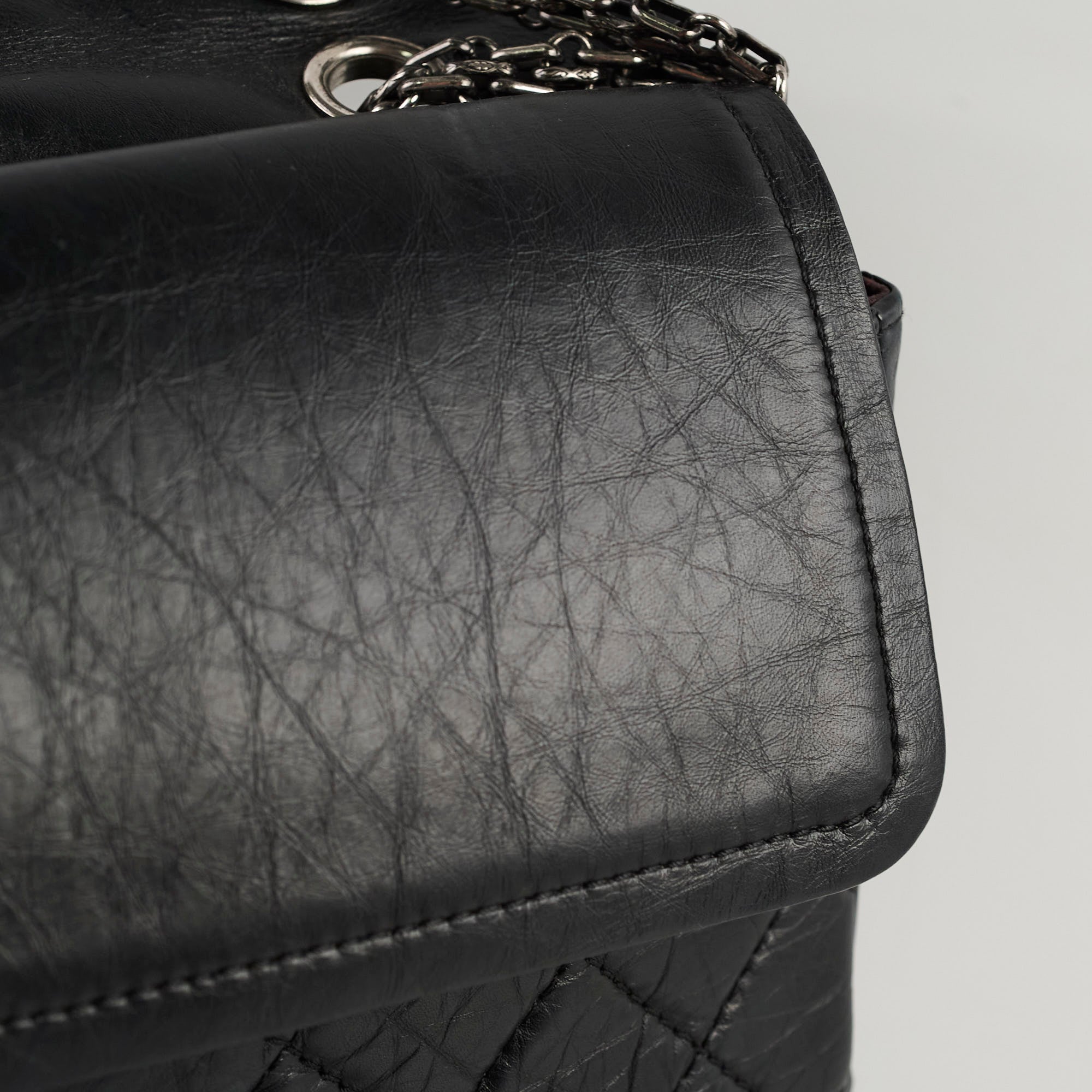 Chanel Reissue 2.55 Large (227 Size) Black Calfskin Bag with Ruthenium Hardware - Luxury Shoulder Bag for Women, Perfect for Work, Evening Events & Special Occasions