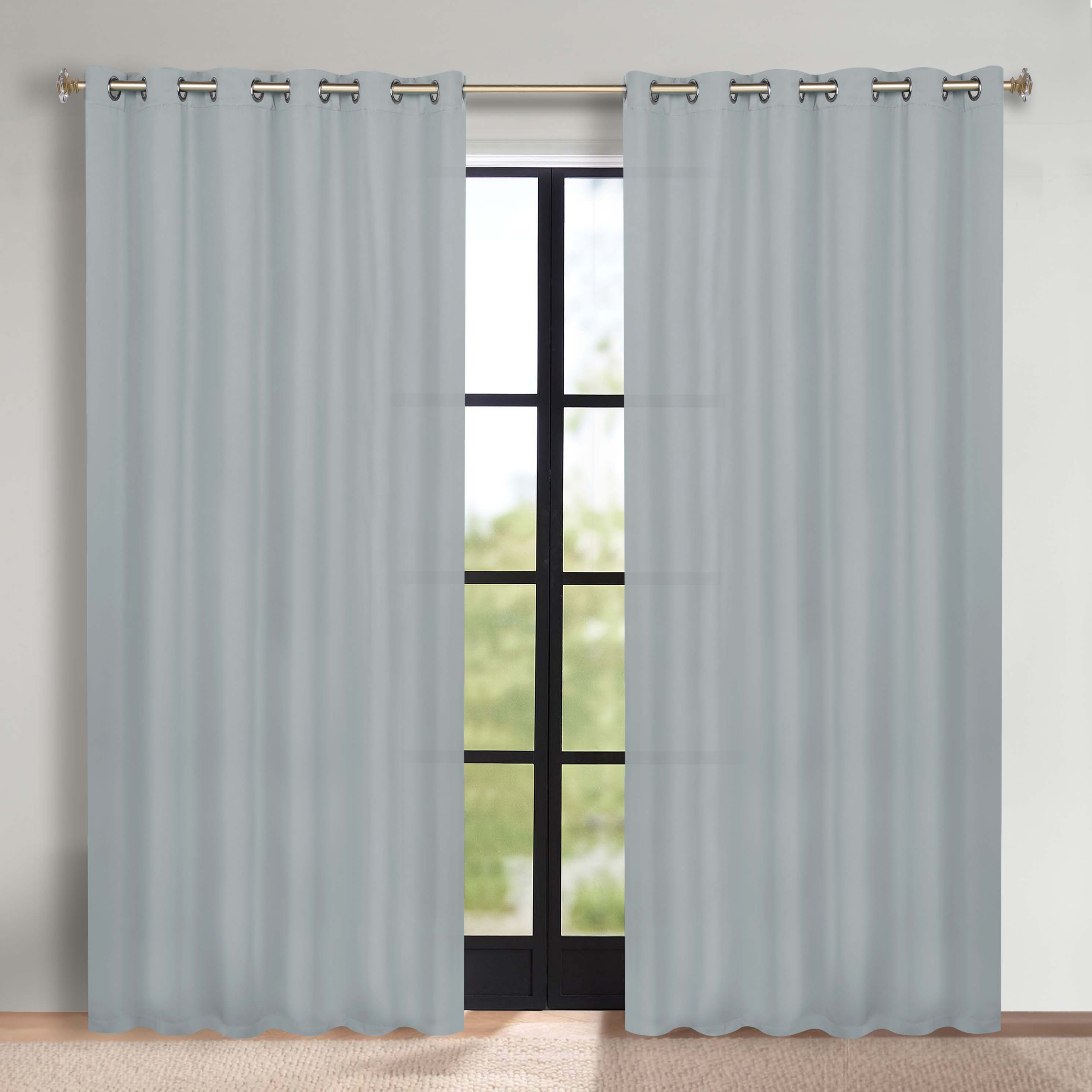 Blackout Curtains Set of 2 - Machine Washable, Room Darkening, Noise Reducing & Thermal Insulated for Bedroom, Nursery & Home Theater
