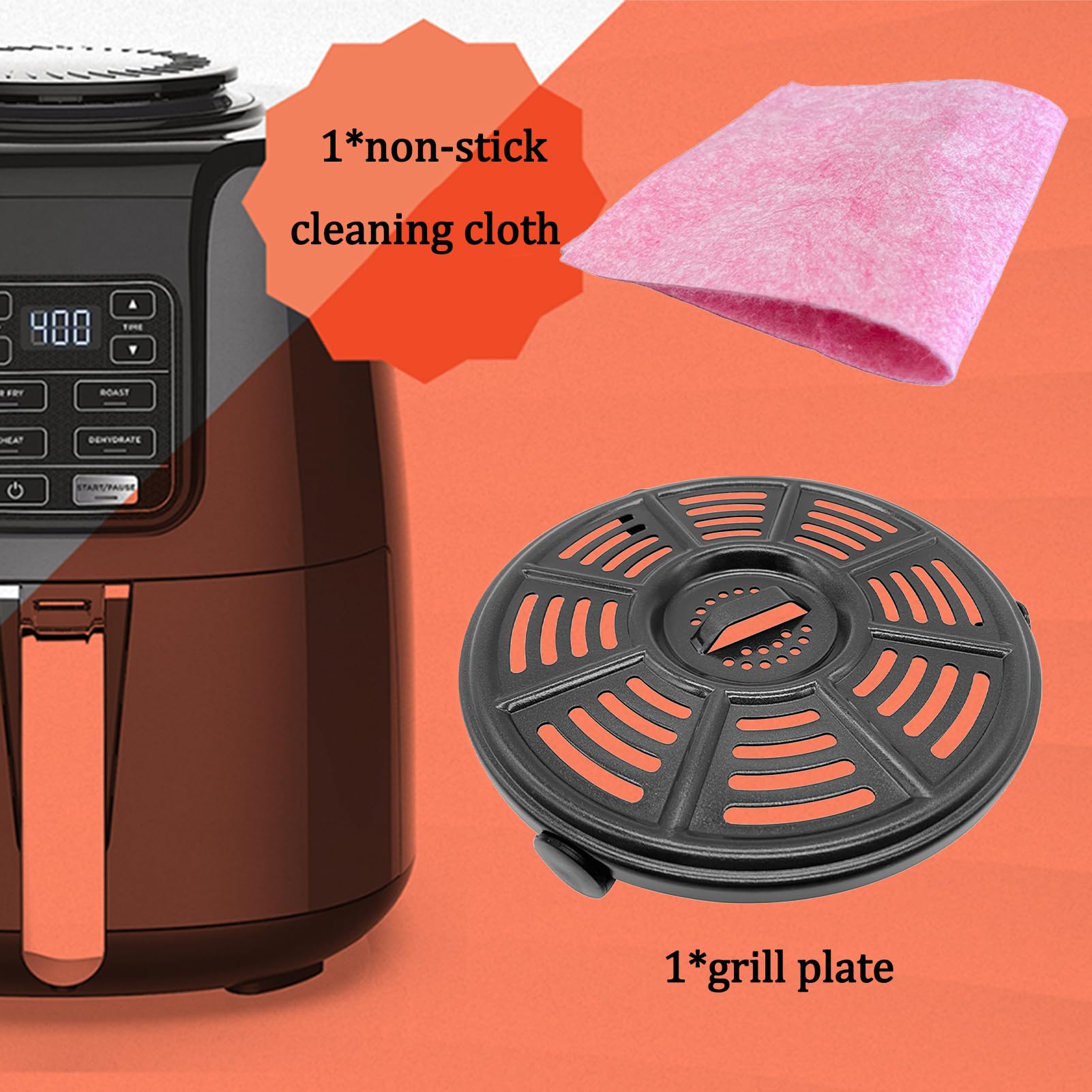 5.5QT Air Fryer Crisper Tray for Ninja AF161 5.5 Quart Air Fryers - Upgraded Nonstick Dishwasher Safe Grill Pan & Crisper Plate Rack Insert | Perfect for Healthy Cooking, Crispy Snacks & Family Meals