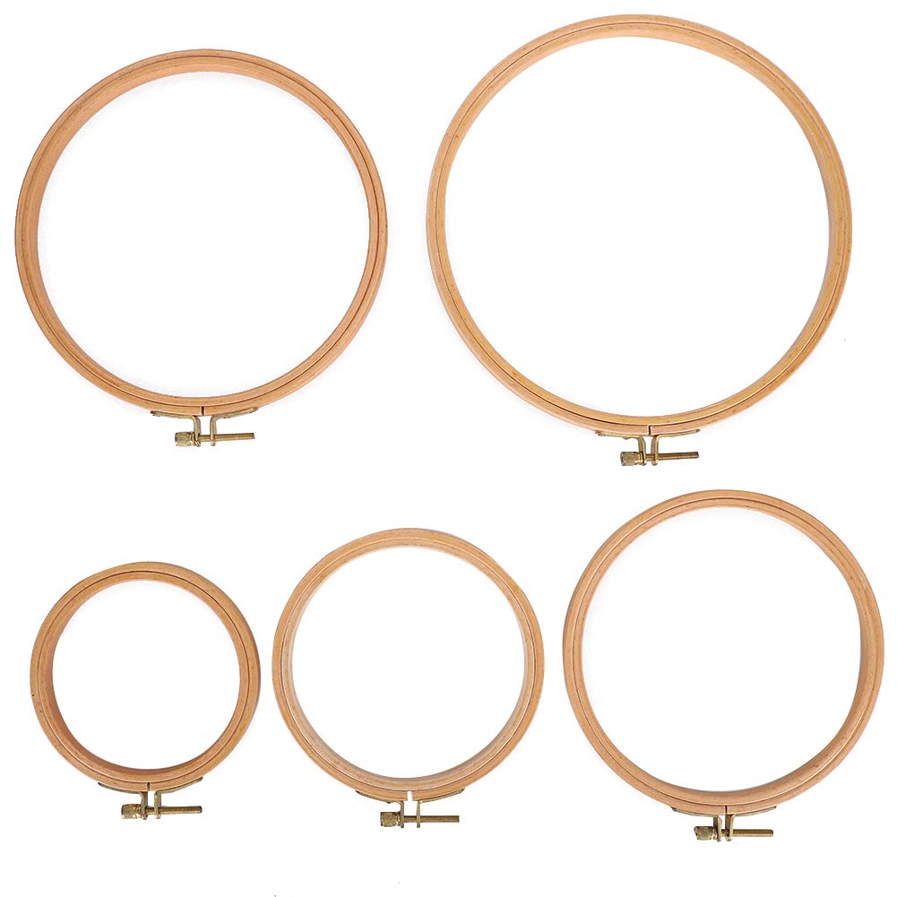 Premium Wooden Embroidery Hoop - Easy to Assemble Sewing Tool for DIY Crafts, Cross Stitch & Photo Frame Display - Perfect for Home Decor, Gift Wrapping & Wall Art Projects