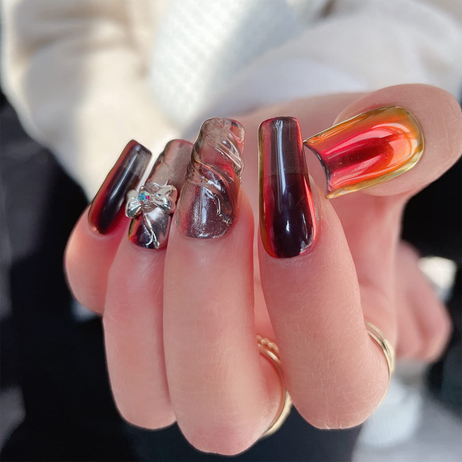 Chameleon Holographic Chrome Nail Powder - Magic Mirror Effect Metallic Glitter Dip Powder for Nails | Red & Black Shimmering Gel Pigment | Perfect for Nail Art, Salon Manicures & DIY Home Nail Designs