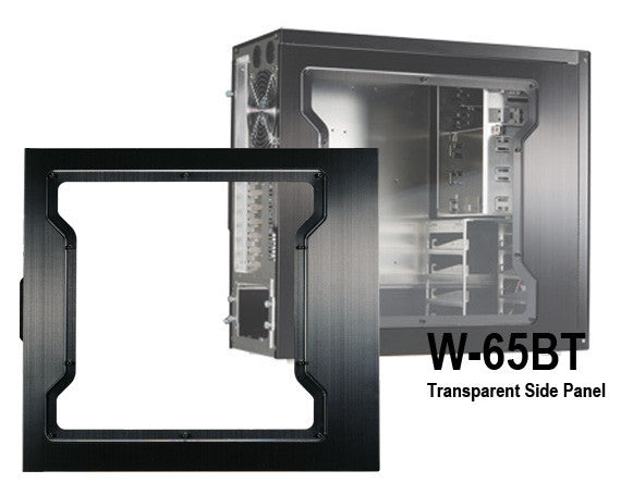 Lian Li W65BT Black Tempered Glass Side Panel - Mid Tower PC Case for Gaming & Workstation Builds