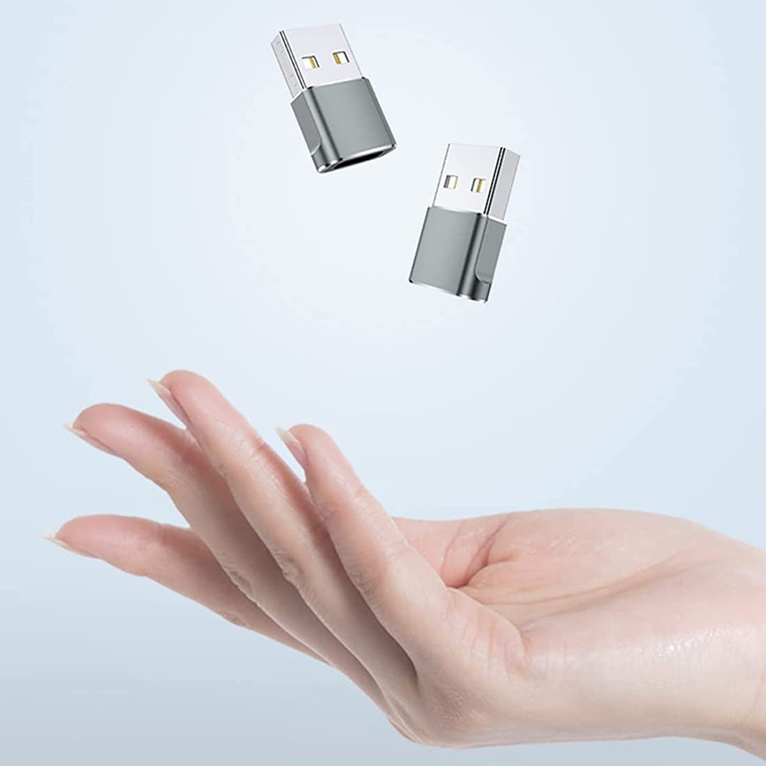 Vklopdsh 4 Pack USB C Female to USB Male Adapter, Type C to USB Converter for iPhone 13 Pro Max, MacBook, iPad - Fast Charging & Data Sync for Home, Office, Travel