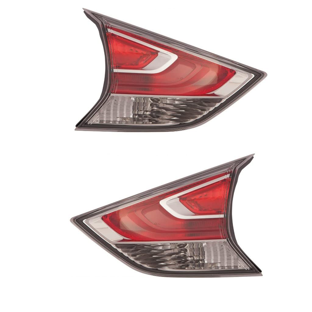 2014-2018 Mazda 3 Sedan Tail Lights Pair - CAPA Certified Clear Lens Replacement for Driver & Passenger Side (MA2802112) | Perfect for Night Driving Safety & Car Restoration Projects