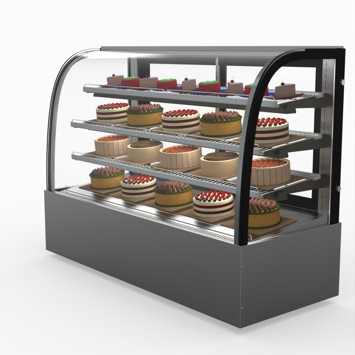 Bonvue SL860 Commercial Refrigerated Display Case - Premium Chilled Food Showcase for Deli, Bakery, and Supermarket Use