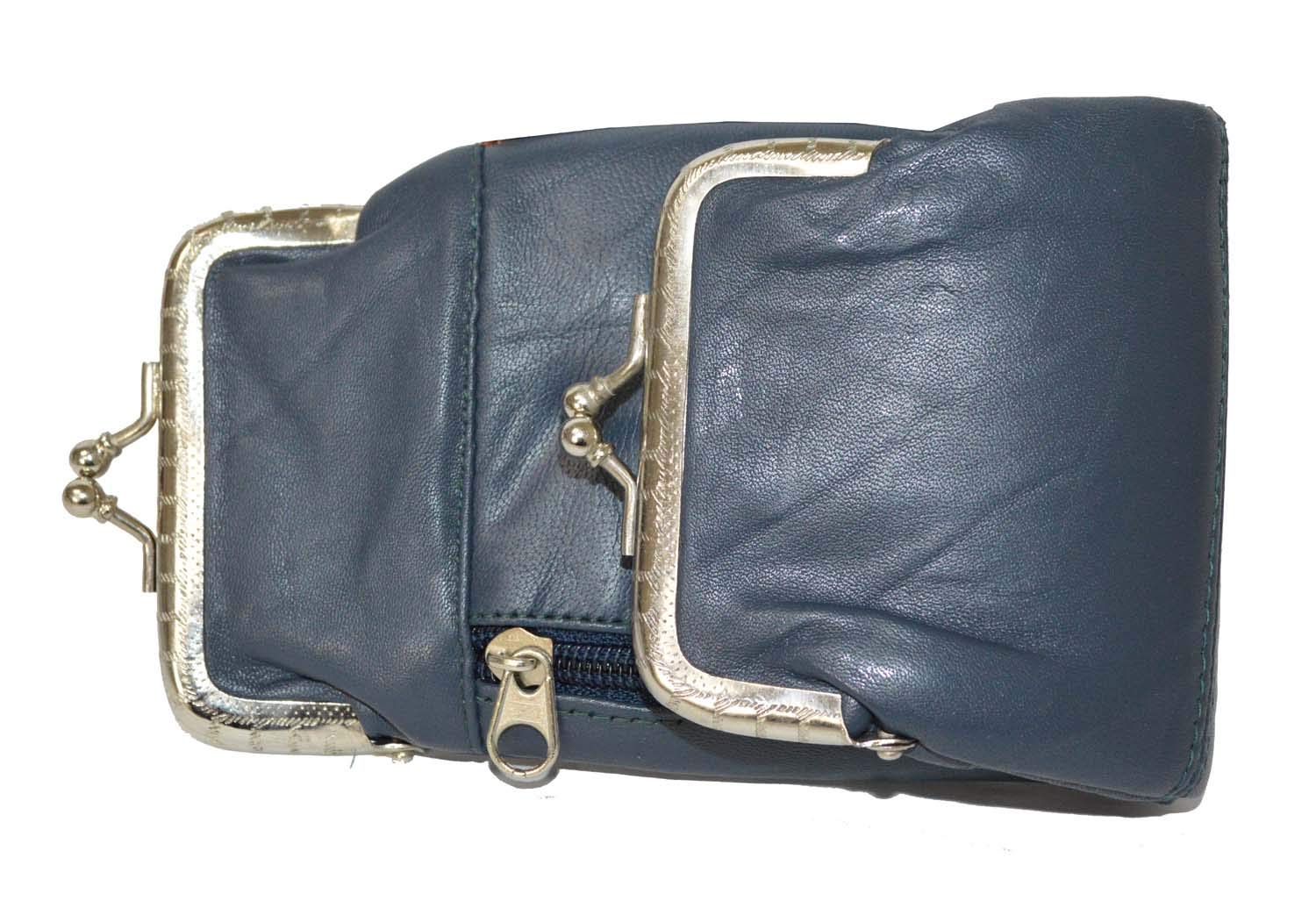 Genuine Leather Cigarette & Lighter Holder Case with Secure Twist Clasp - Premium Navy Blue Travel Accessory for Men | Perfect for Outdoor Adventures, Camping & Daily Use