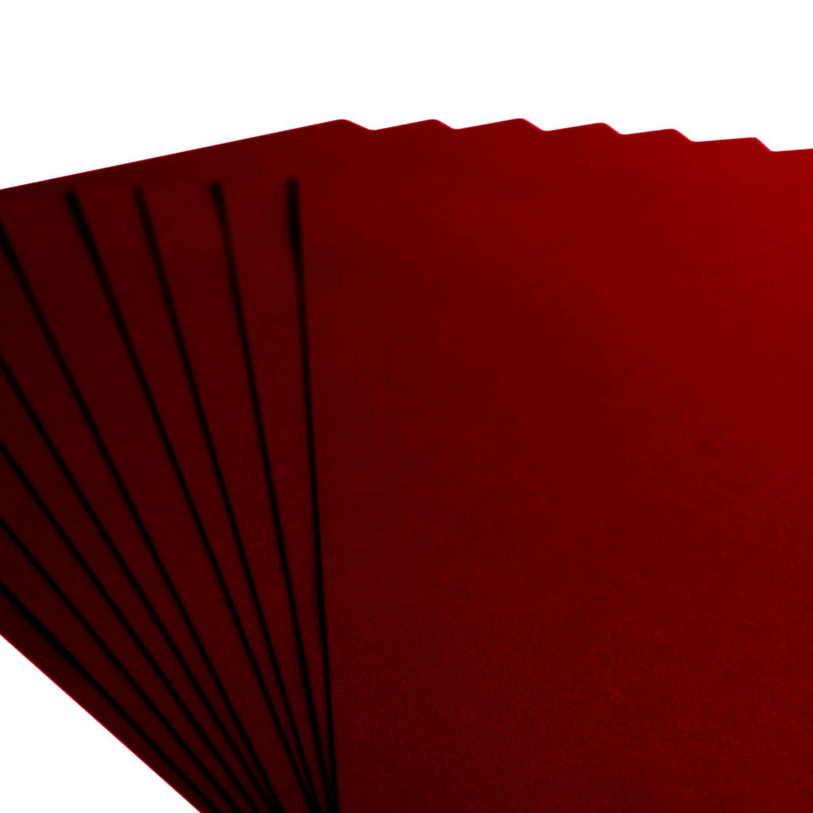 Vaessen Creative Florence Smooth Cardstock - Ruby Red, 216 GSM, 10 Sheets A4 Size for Scrapbooking, Card Making, Die Cutting & Paper Crafts | Perfect for DIY Projects, Wedding Invitations & Home Decor