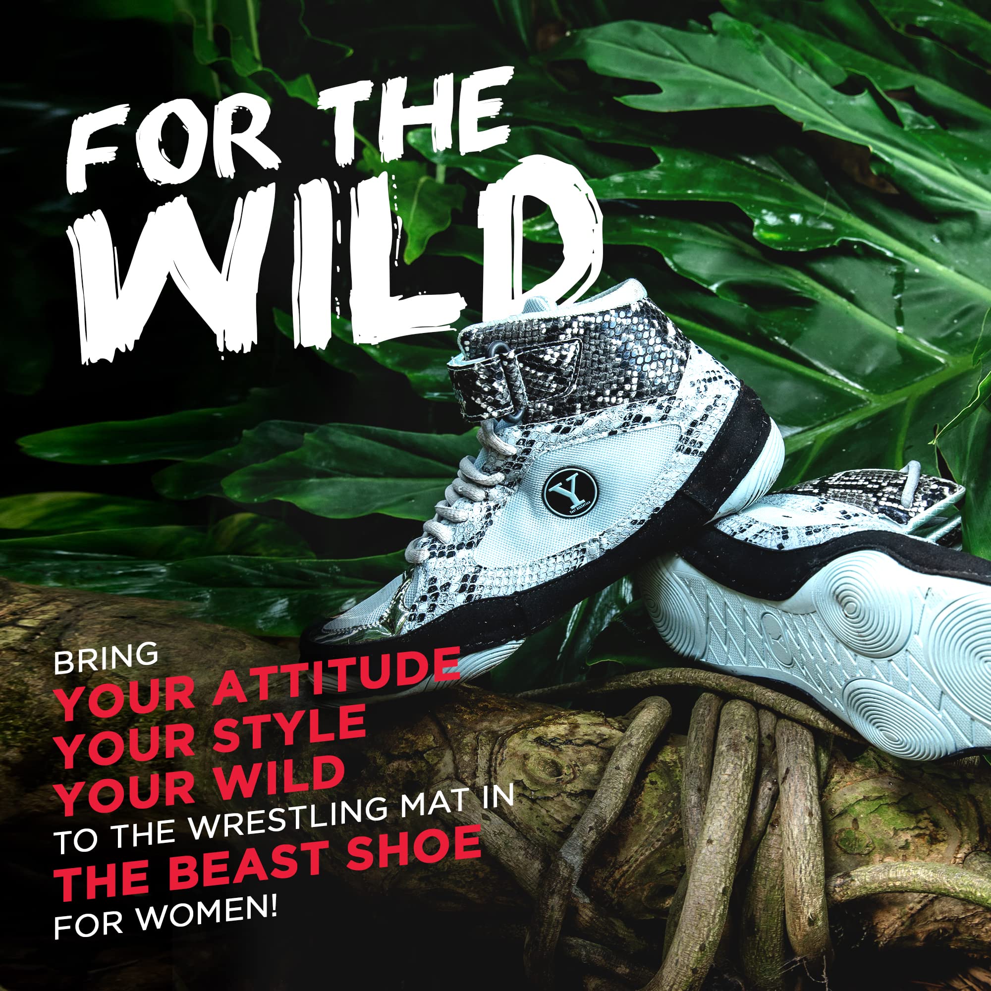Beast Women's Wrestling Shoes - Lightweight Breathable Boxing & Weightlifting Shoes with Hook & Loop Strap | Microfiber Suede Leopard Print Design | Perfect for MMA Training, Gym Workouts & Combat Sports
