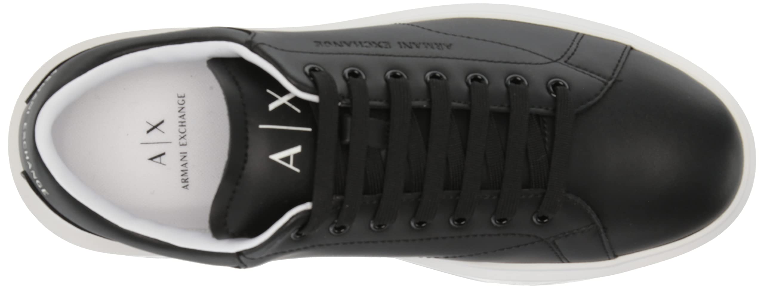 Armani Exchange Men's Thick Sole Leather Sneakers - Comfortable Casual Shoes for Walking & Everyday Wear | Stylish & Durable Fashion Footwear for Men