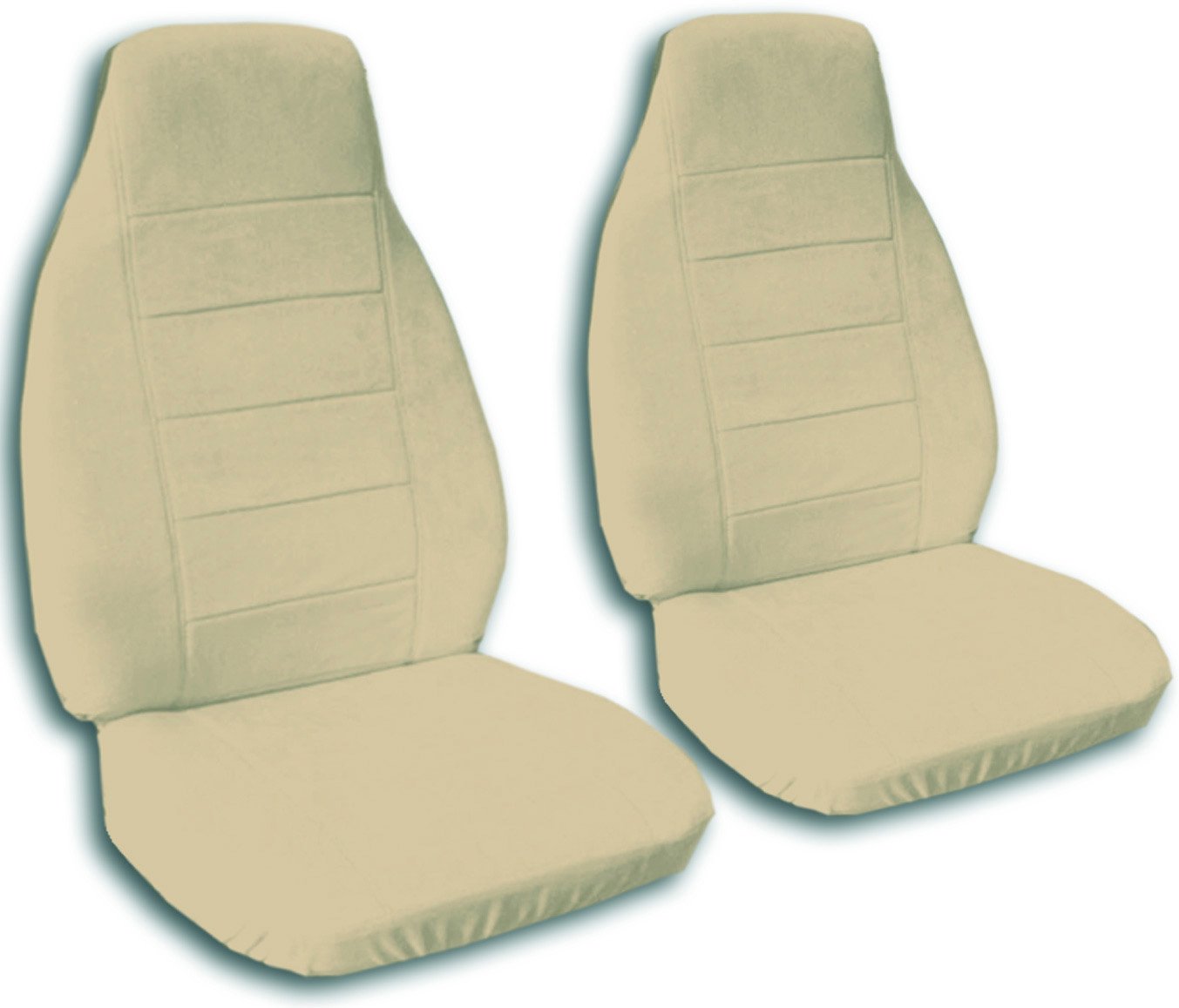 Premium Universal Solid Color Car Seat Covers - Sand Beige - Front Bucket Seat Design with Airbag, Seat Belt & Armrest Compatibility (22 Color Options) | Perfect for Daily Commute, Road Trips & Vehicle Protection