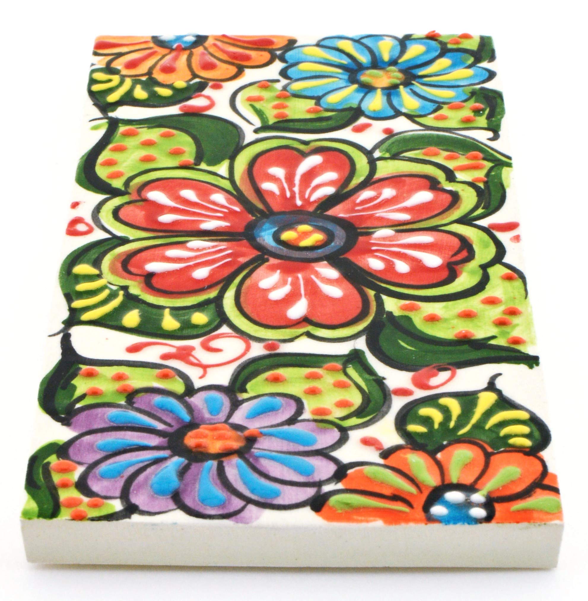 6 Inch Handpainted House Letter Tiles - Custom Address Signs, House Numbers & Names - Durable Outdoor Decor for Mailboxes, Doors & Gardens - Design GARDEN 5.71