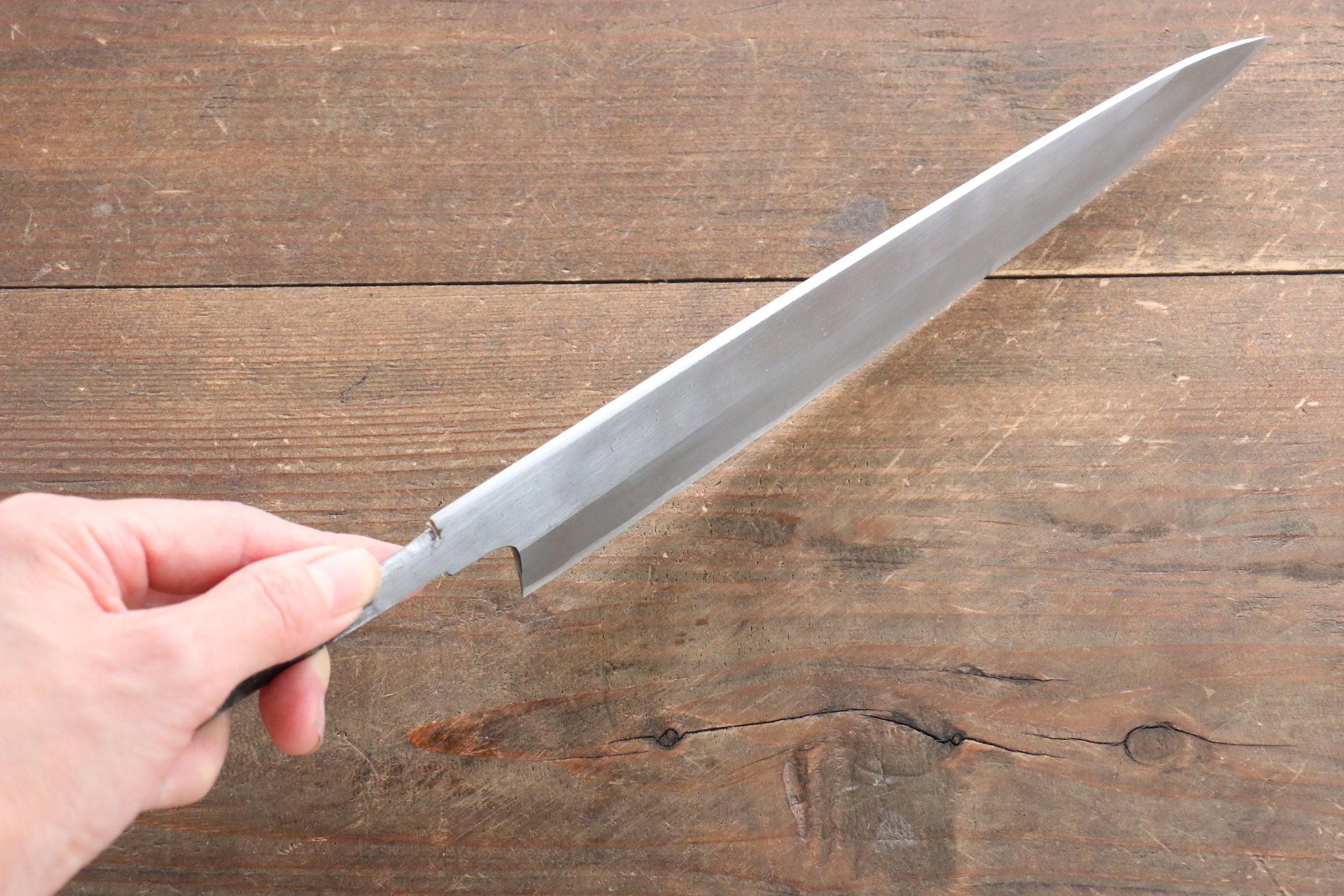 Minamoto Akitada Hontanren Blue Steel No.2 Gyuto 210mm Japanese Chef Knife - Blade Only for Professional Cooking & Sushi Preparation