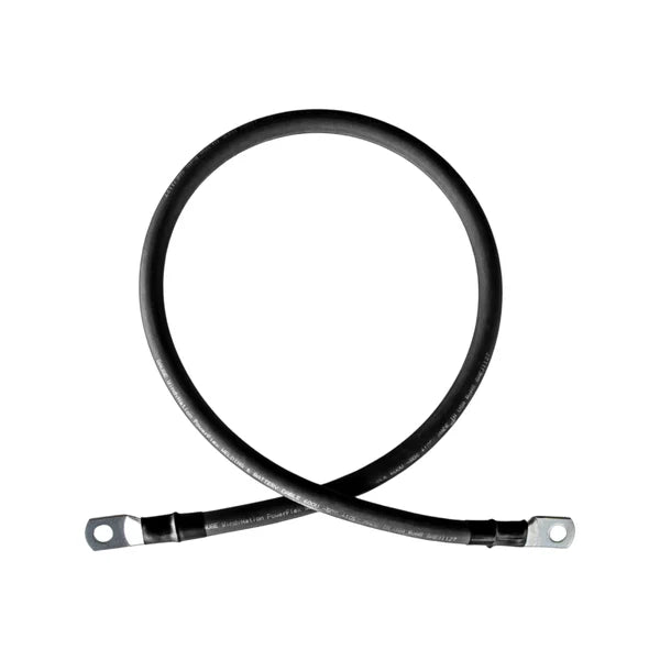 WindyNation 2/0 AWG Pure Copper Battery Cable - Black & Red Wire with Lug Connector Ring Terminals - Perfect for Marine, RV, Solar & Automotive Electrical Systems