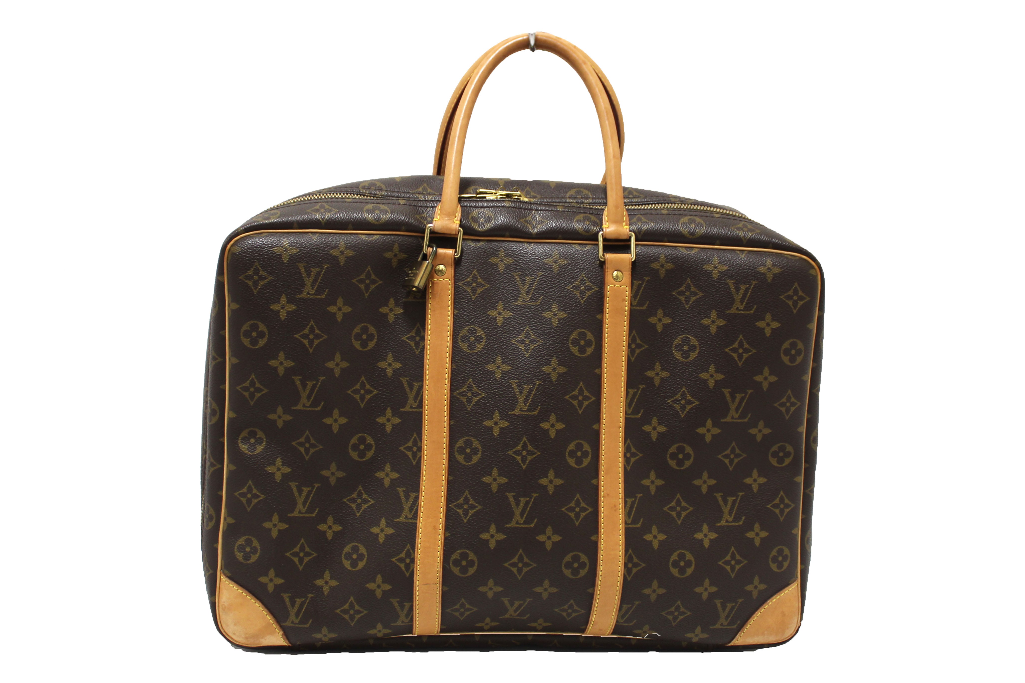 Authentic Louis Vuitton Monogram Canvas Sirius 45 Carry-On Luggage - Luxury Travel Bag for Business Trips & Vacations | Durable Spinner Suitcase with TSA Lock for Airplane & Train Travel