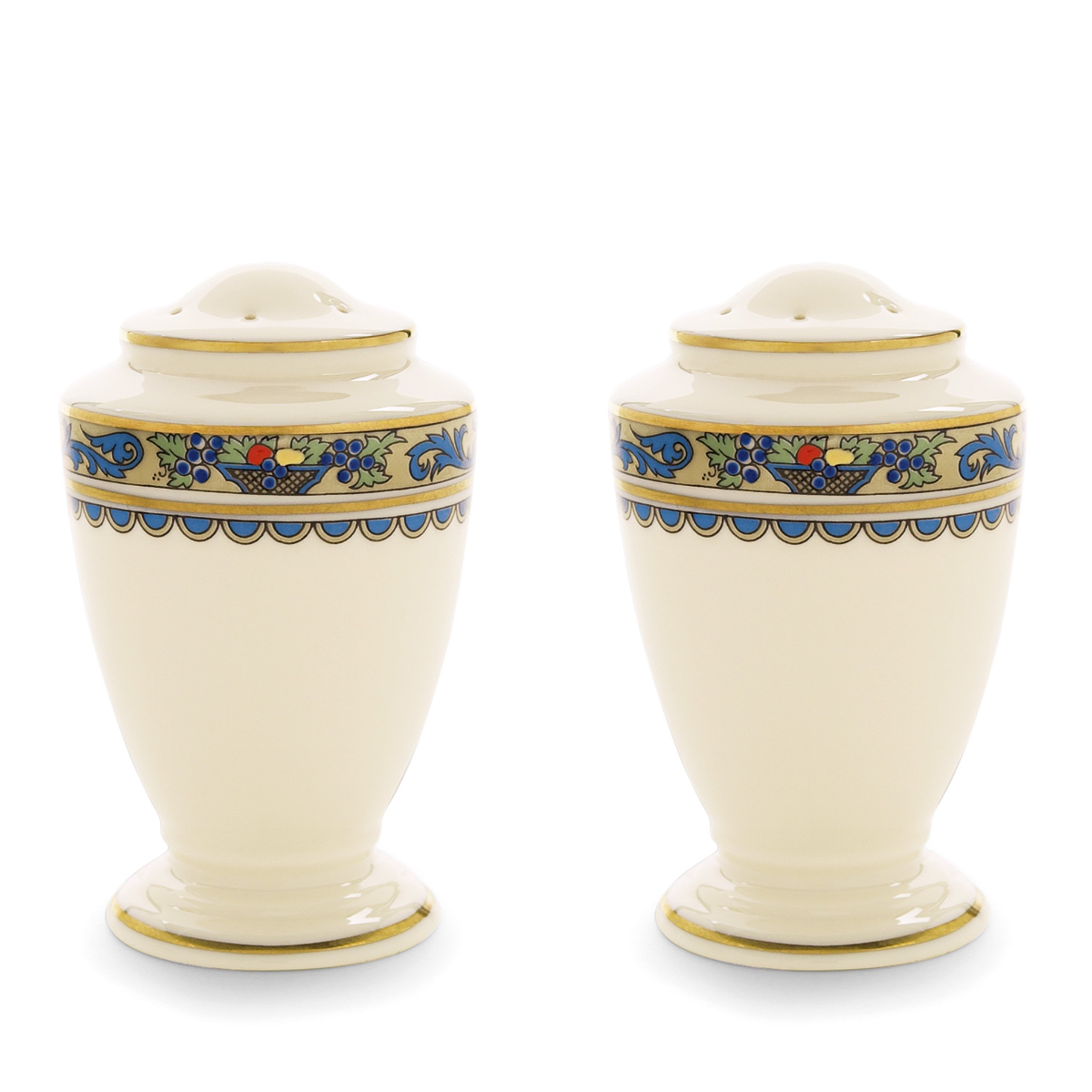 Lenox Autumn Salt and Pepper Shaker Set, Ivory Ceramic - Elegant Dining Table Decor for Thanksgiving, Fall Dinner Parties & Holiday Entertaining