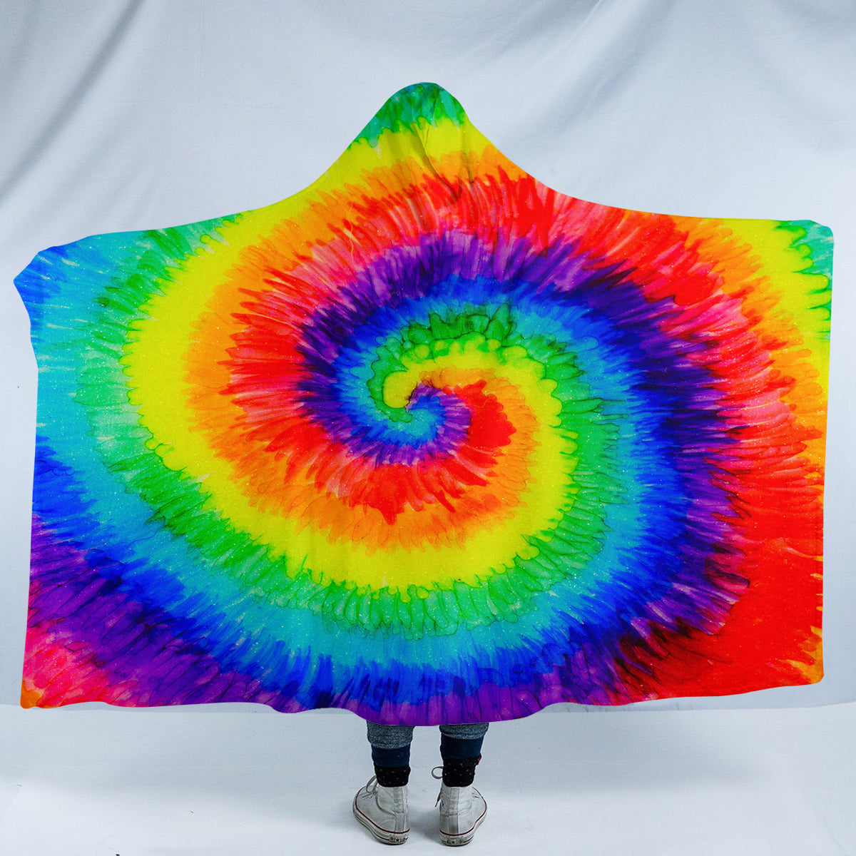 Color Creation Hooded Blanket - Soft & Cozy Wearable Blanket for Adults & Kids - Perfect for Lounging, Camping, and Movie Nights