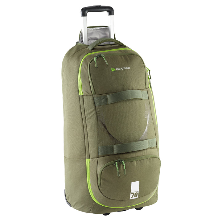 Caribee Adventure 70L Duffle Bag with Backpack Straps - Olive Green - Perfect for Travel, Camping & Outdoor Adventures